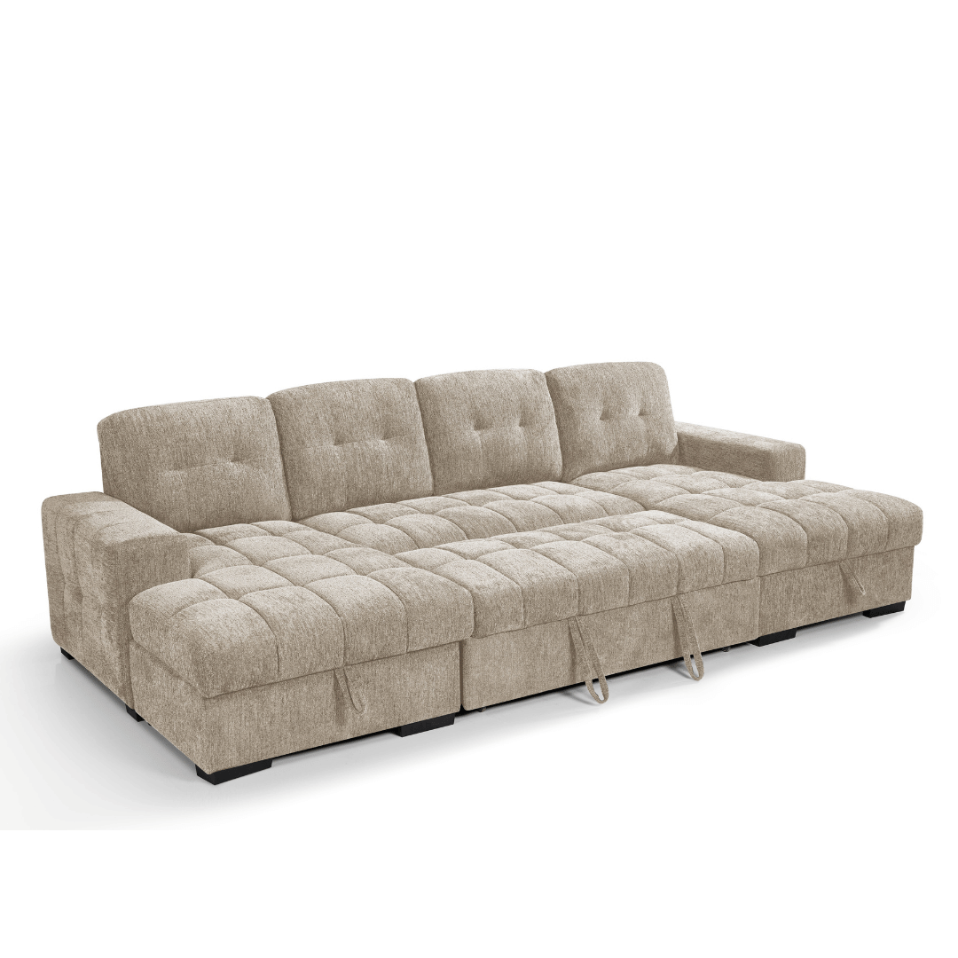 Amalfi U Shape Sofa Bed in Beige 0