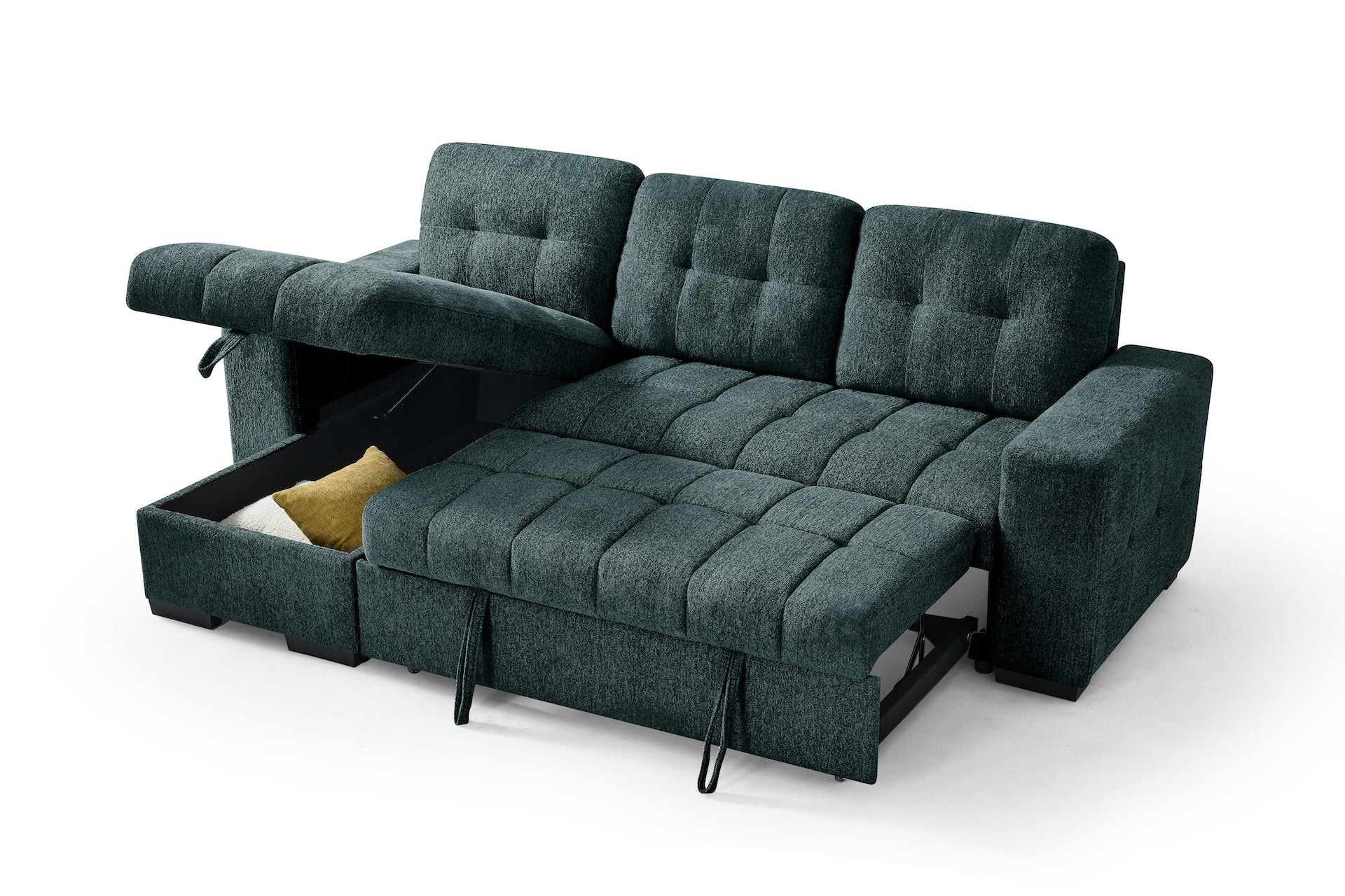 Amalfi Universal Corner Sofa Bed in Teal 3