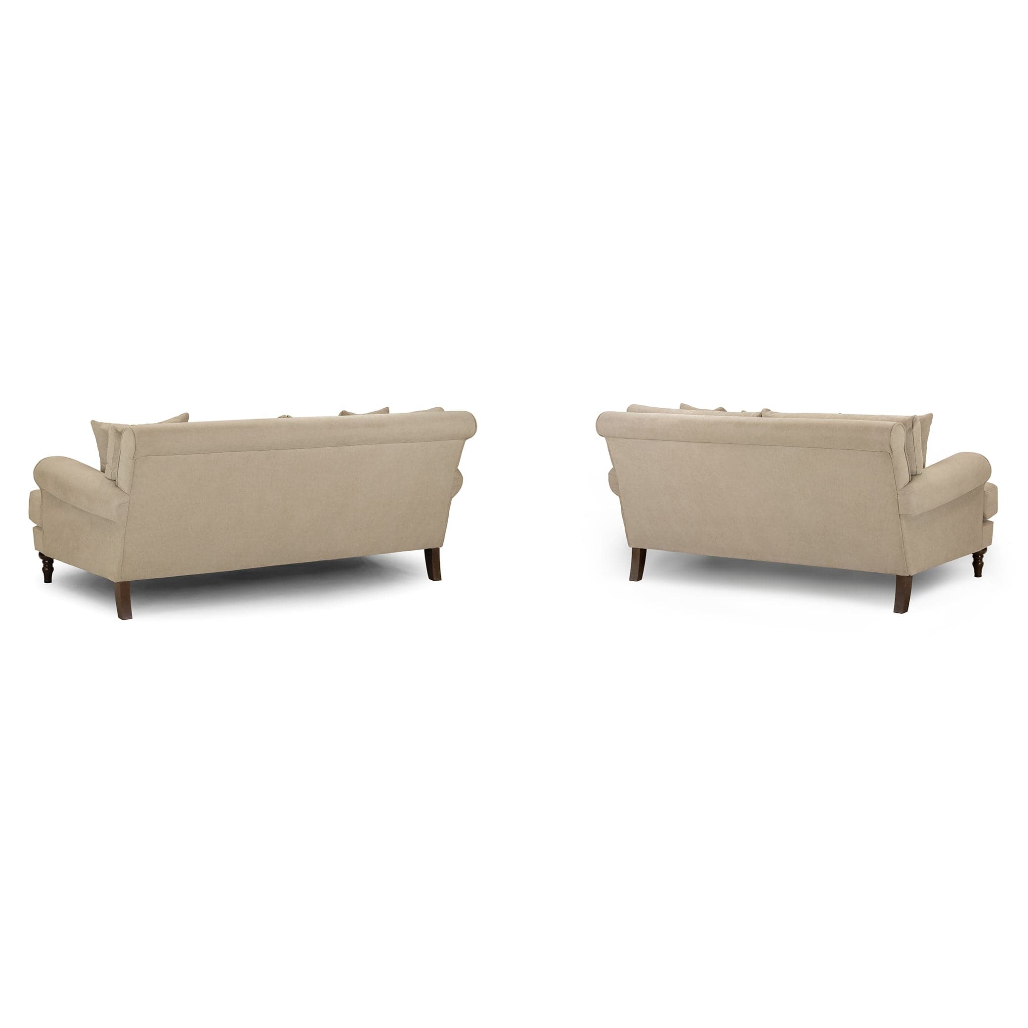 Aspen Sofa Beige 3+2 Set - back view (7026362810432)
