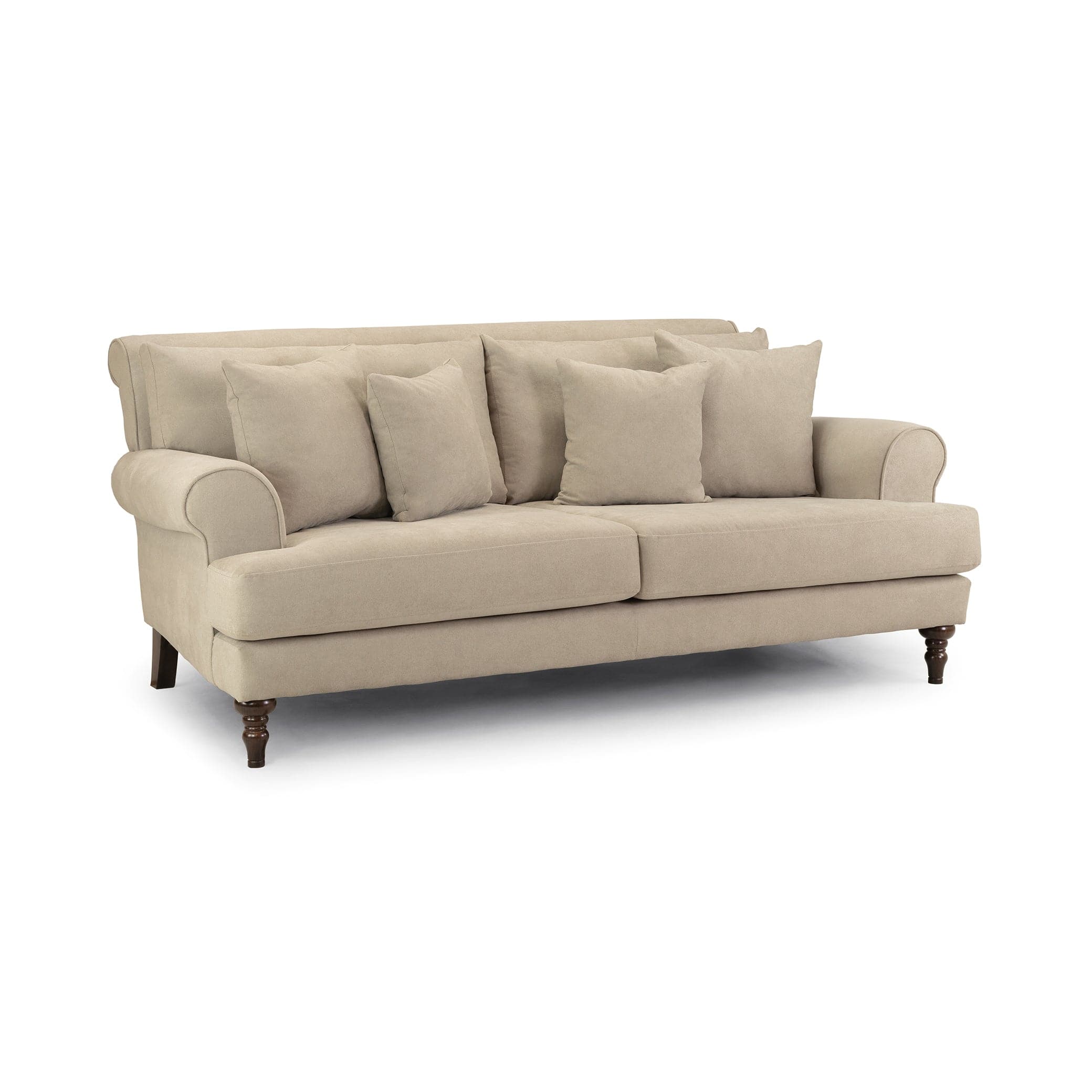 Aspen Sofa Beige 3 Seater - front side view (7026361925696)