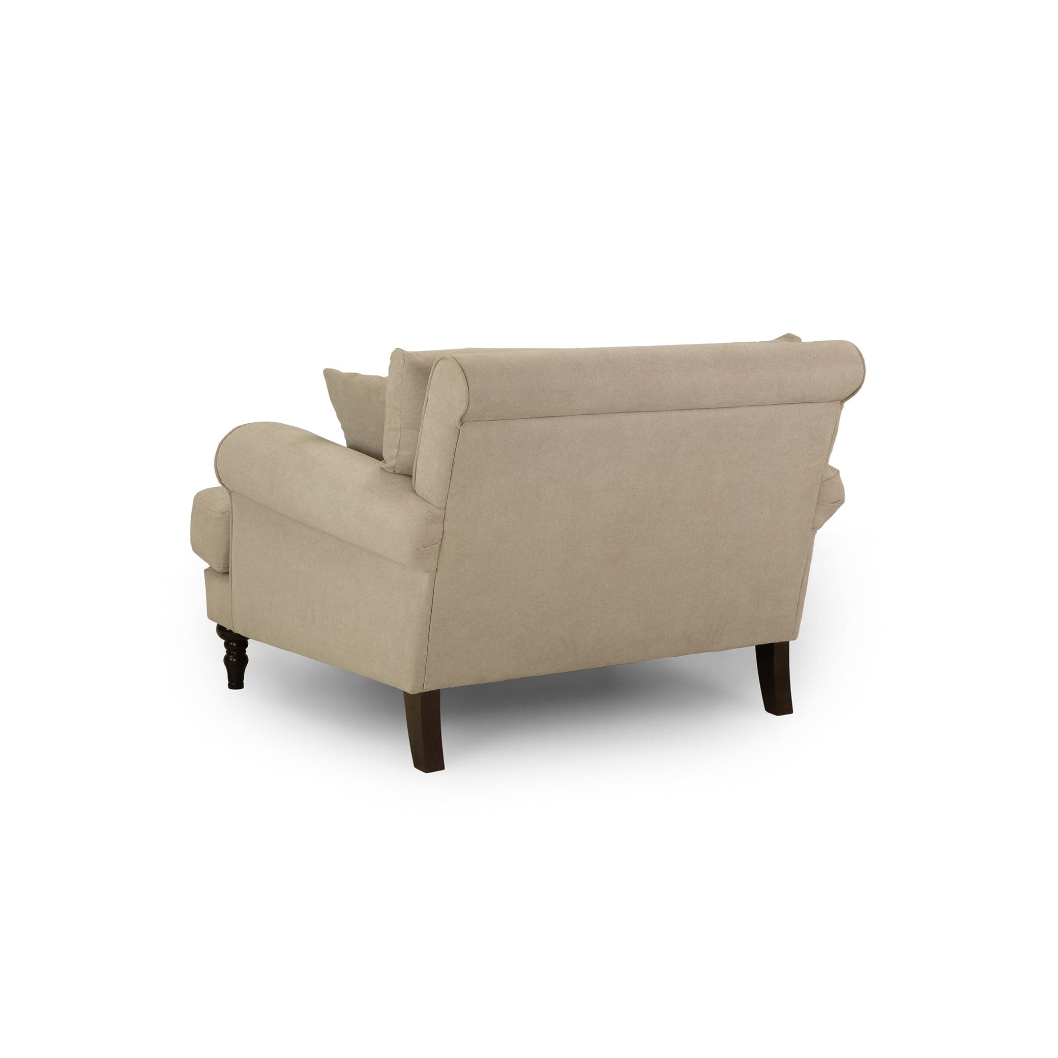 Aspen Sofa Beige Armchair - back view (7026362482752)