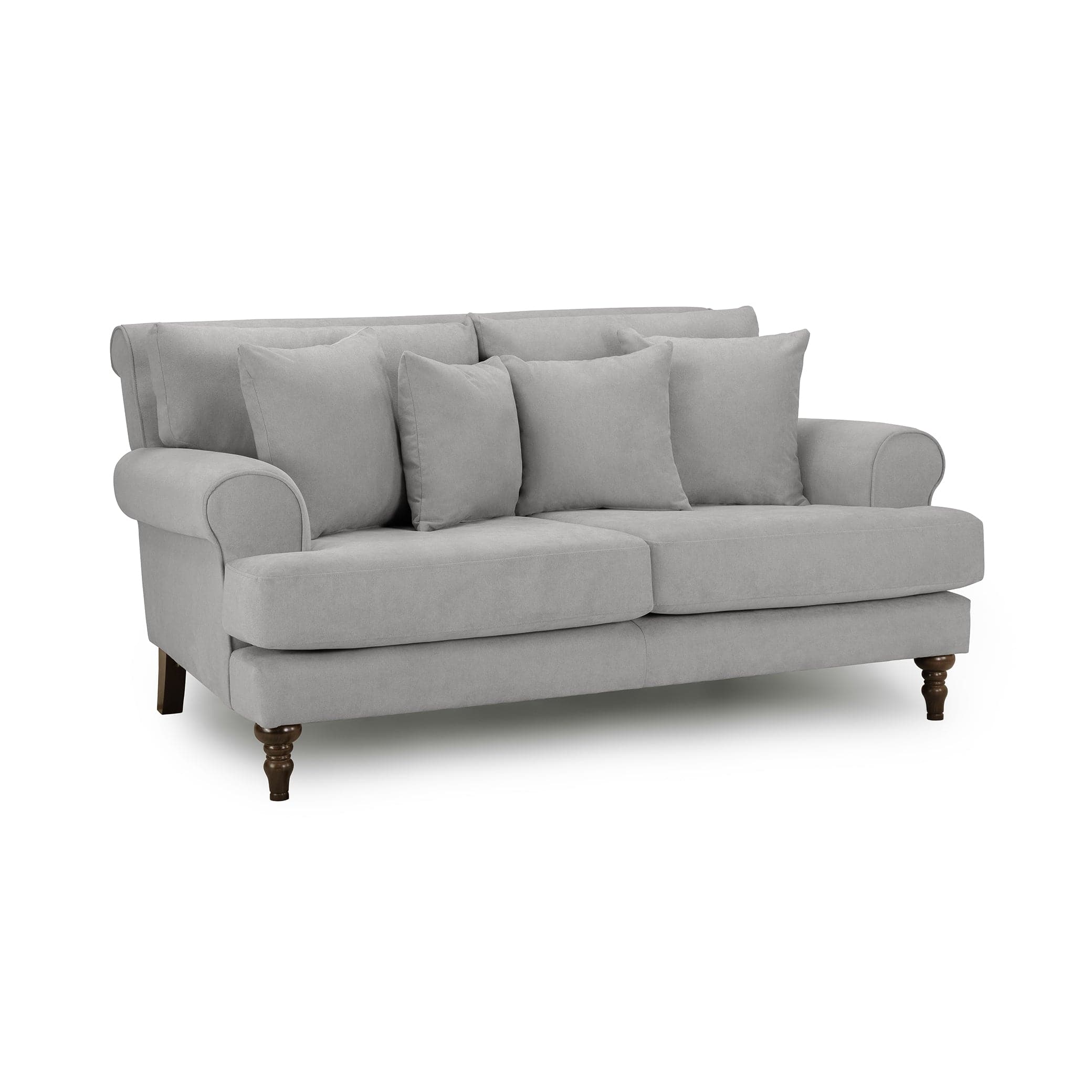 Aspen Sofa Grey 2 Seater - front side view (7026363301952)