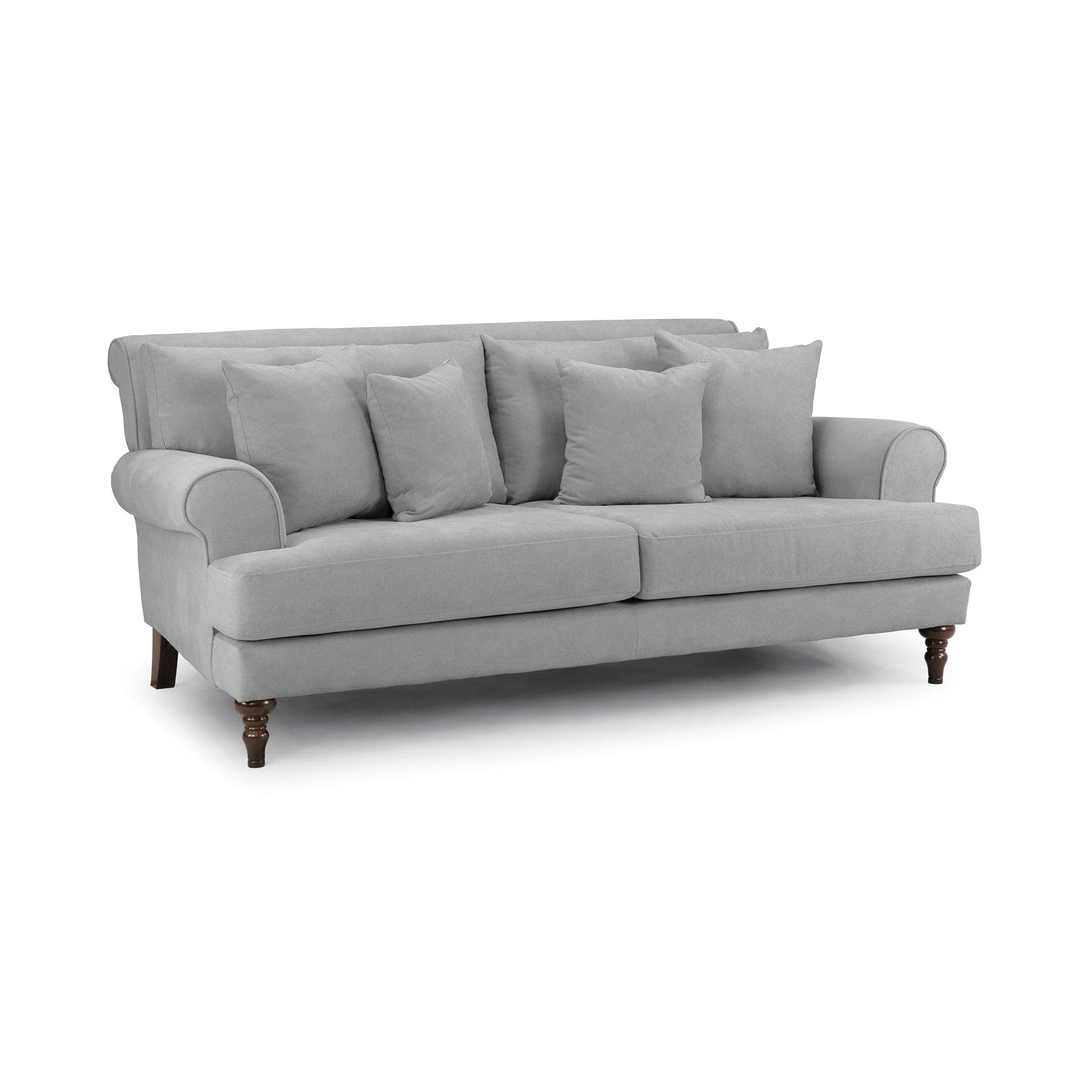 Aspen Sofa Grey 3 Seater -front side view (7026363072576)