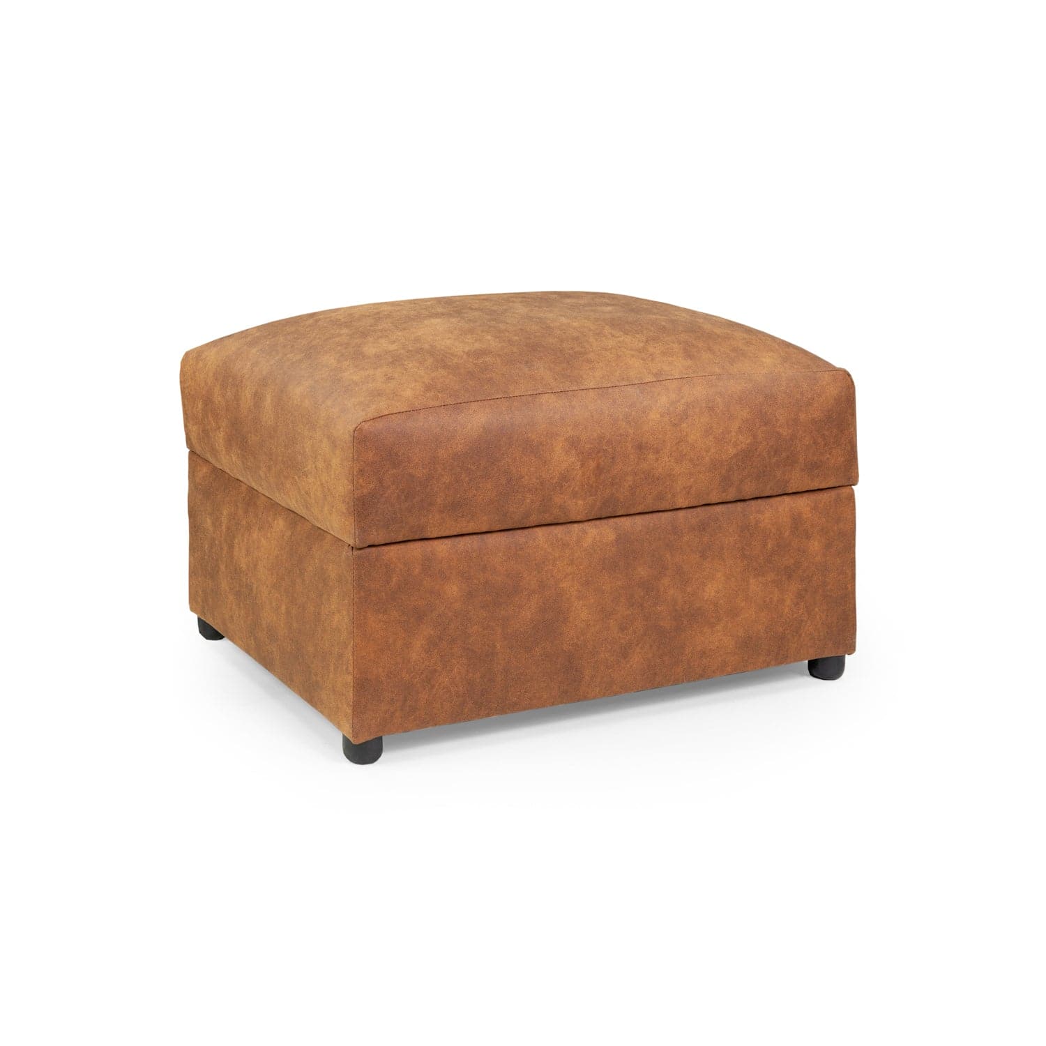 Atlanta Sofa Tan Footstool - Front View (7025815093312)