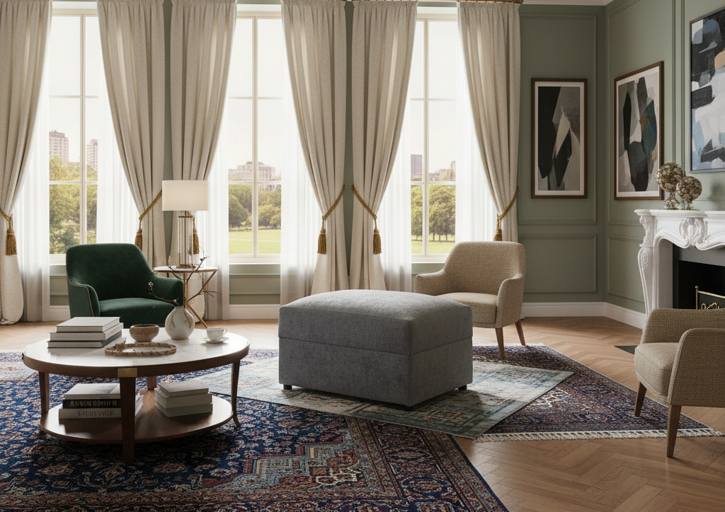 Atlas Sofa Grey Footstool