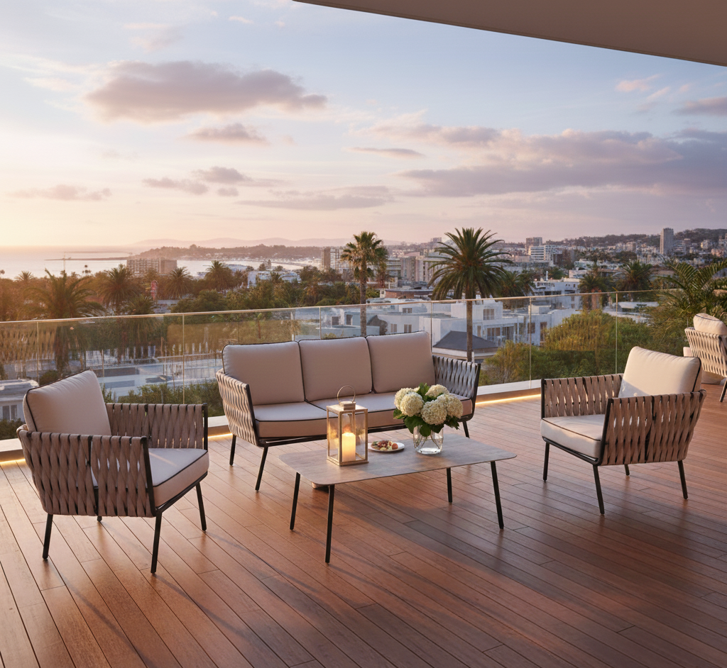 Axel Aluminium & Rope Lounge Set