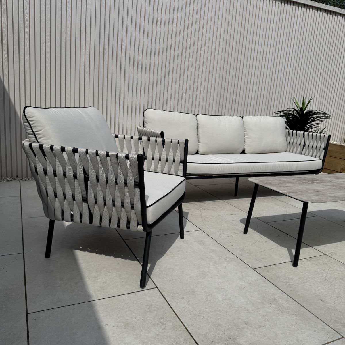 Axel Aluminium & Rope Lounge Set (14929984192890)