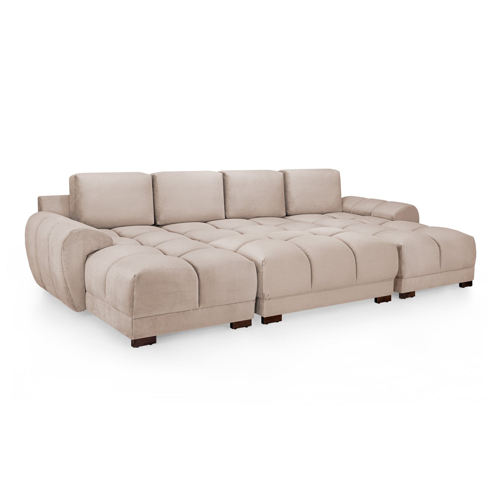 Azzuro Sofa Mocha U Shape Corner (7021959774272)