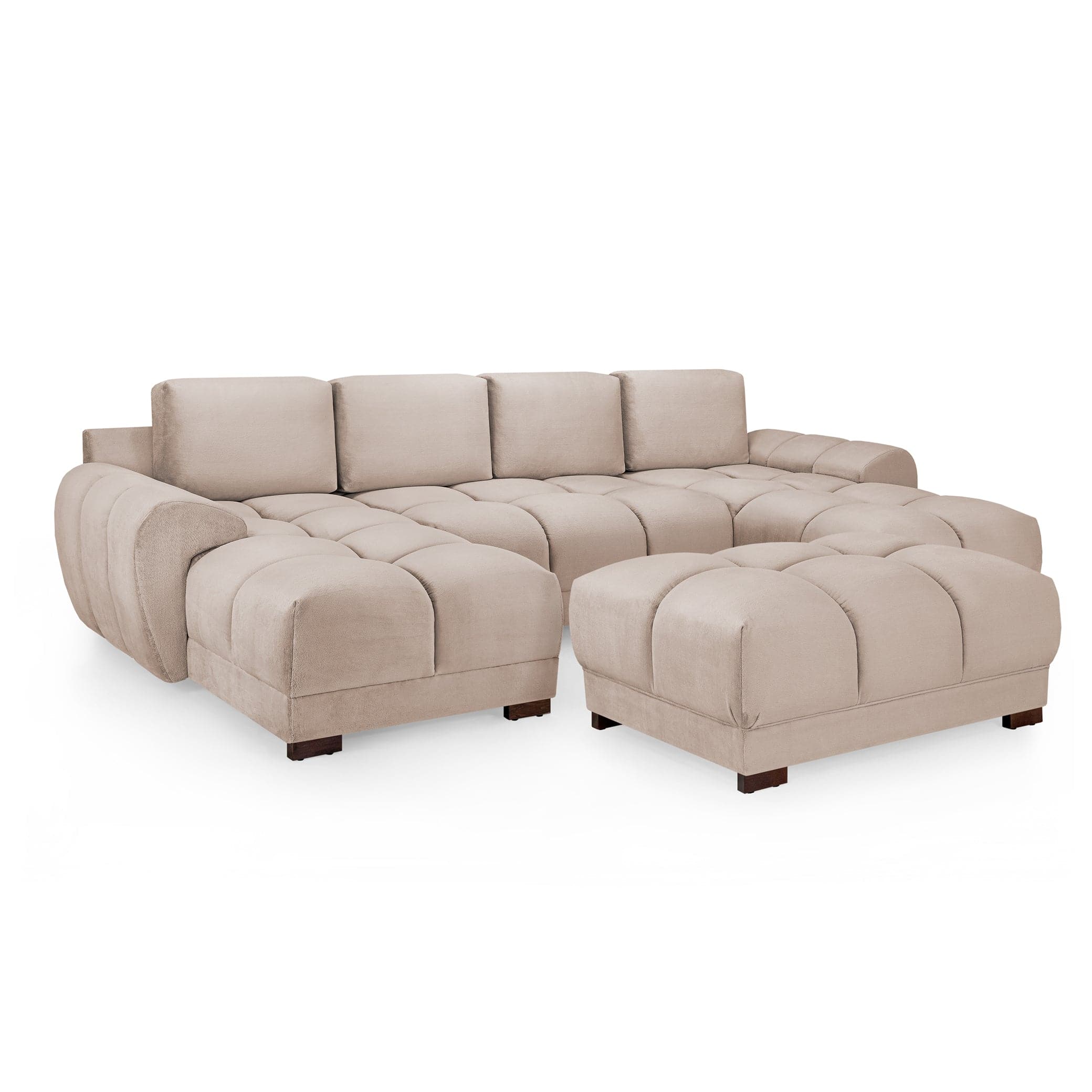 Azzuro Sofa Mocha U Shape Corner (7021959774272)