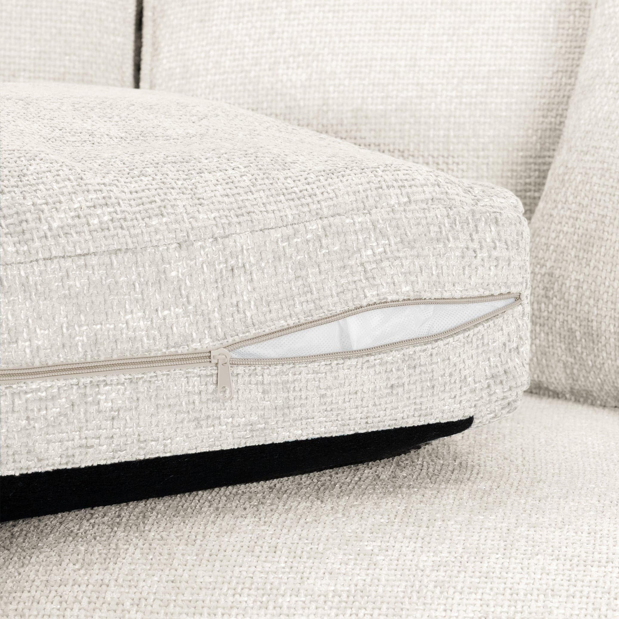 Banks Cream 2 Seater Sofa - foam view (7027329728576)