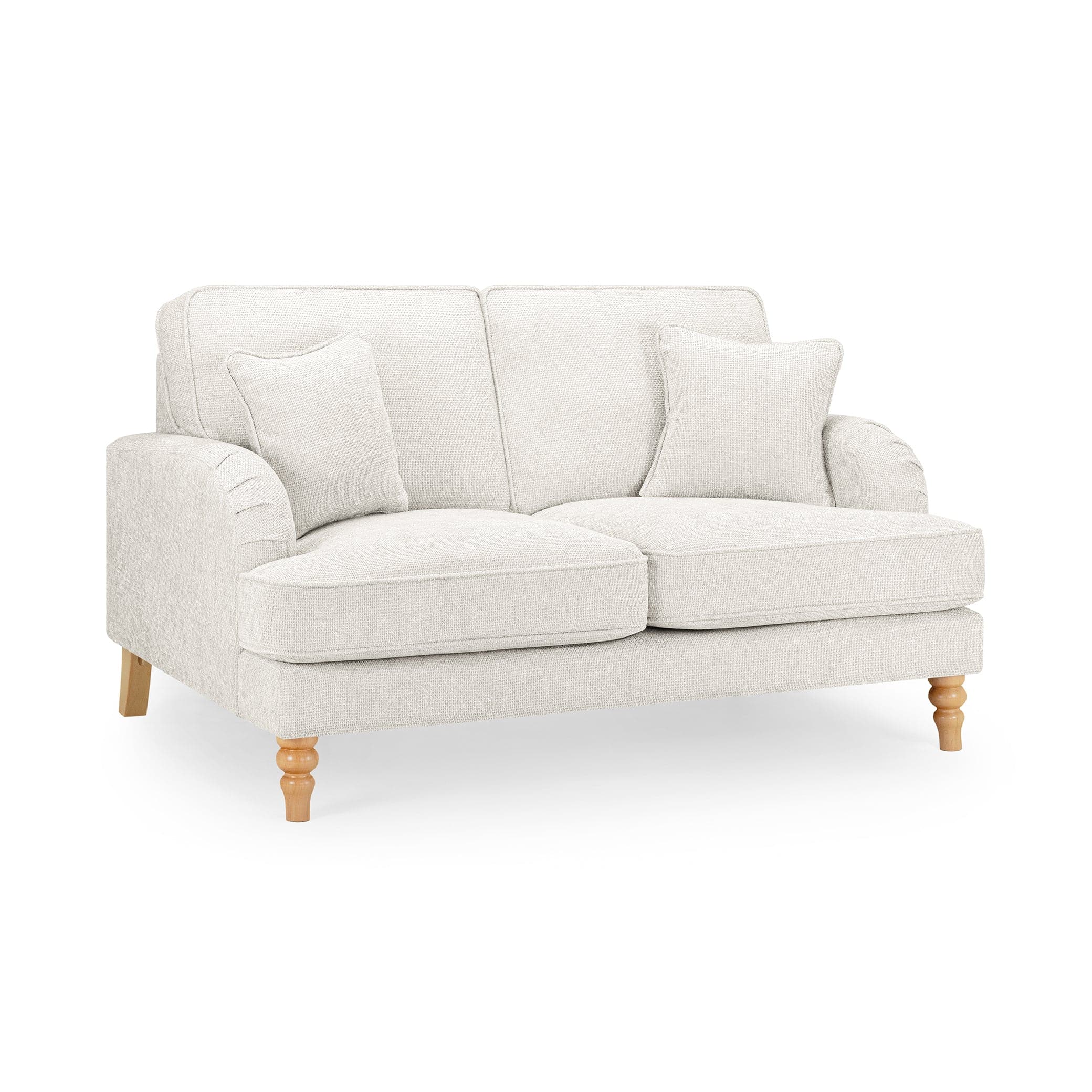 Banks Cream 2 Seater Sofa - front view (7027329728576)
