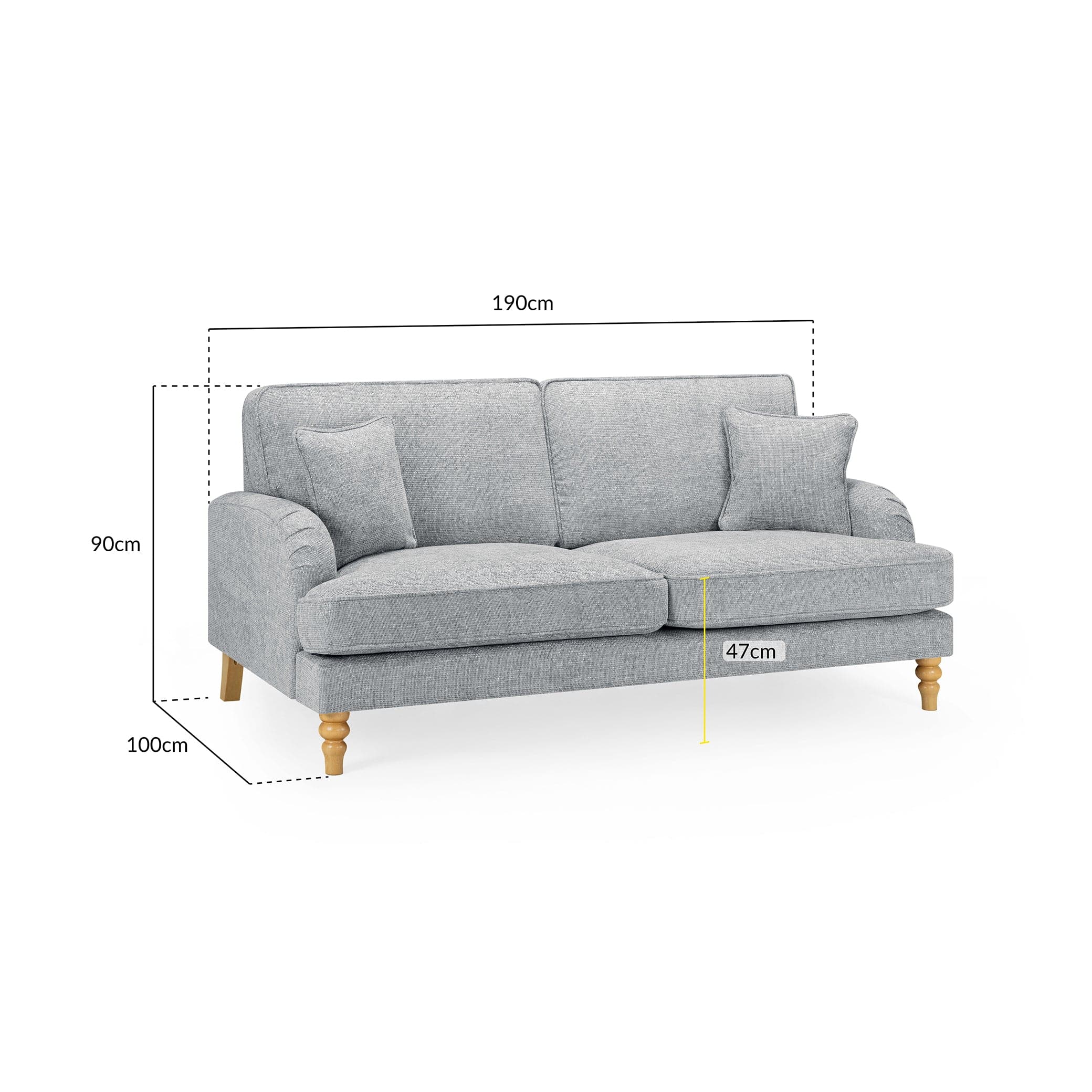 Banks Slate 3 Seater Sofa - measurement view (7027333857344)