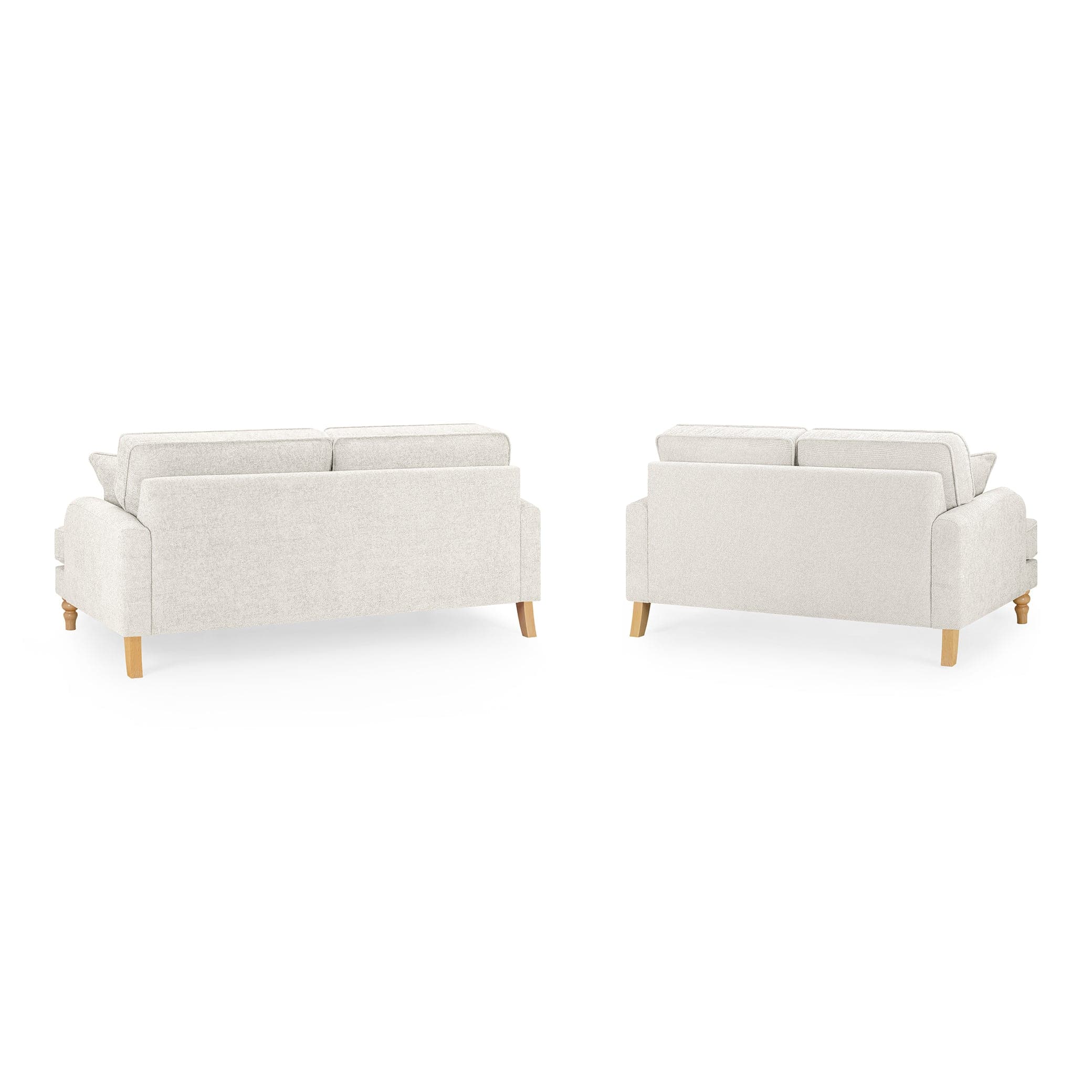 Banks Sofa Cream 3+2 Set - back view (7027330613312)