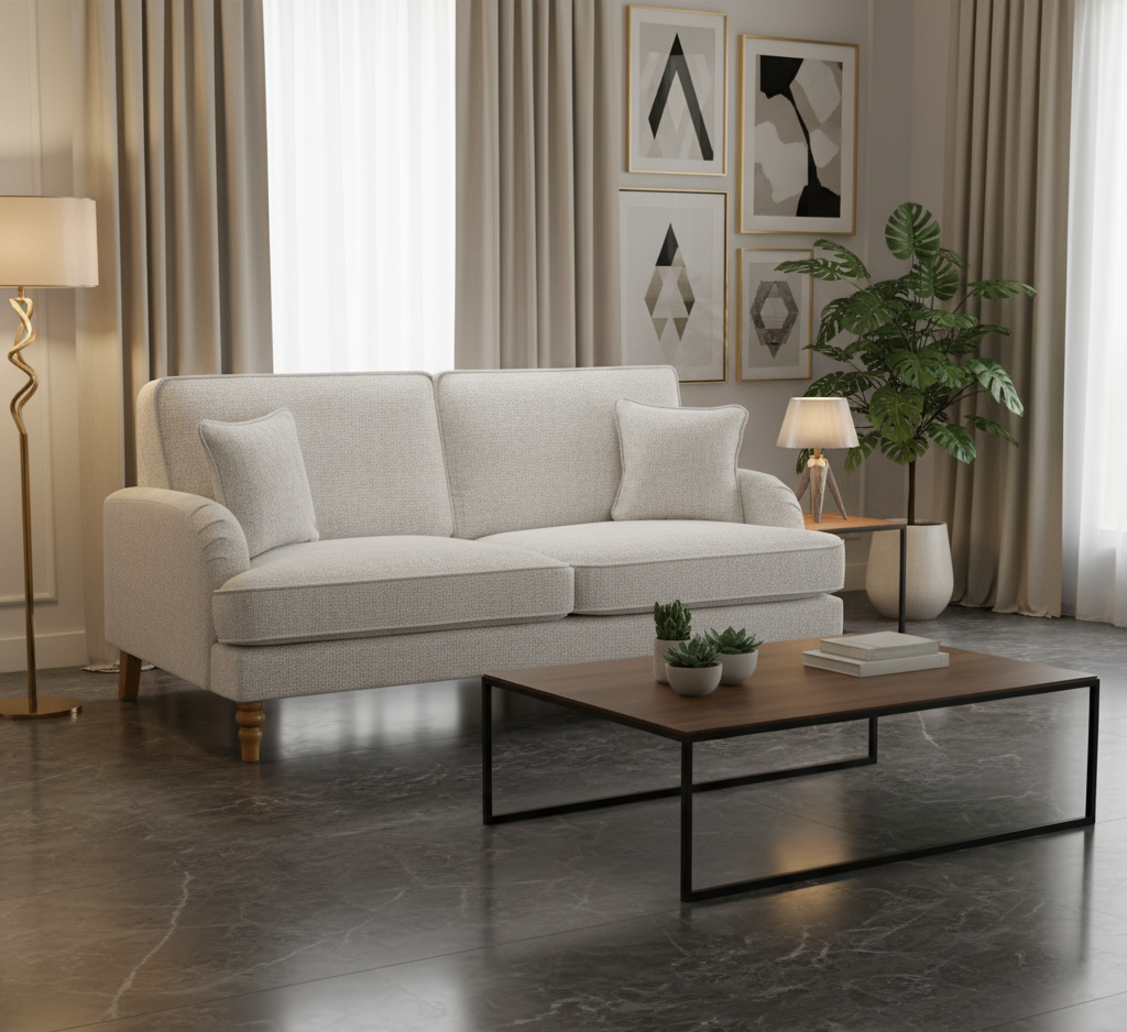 Banks Sofa Cream 3 Seater