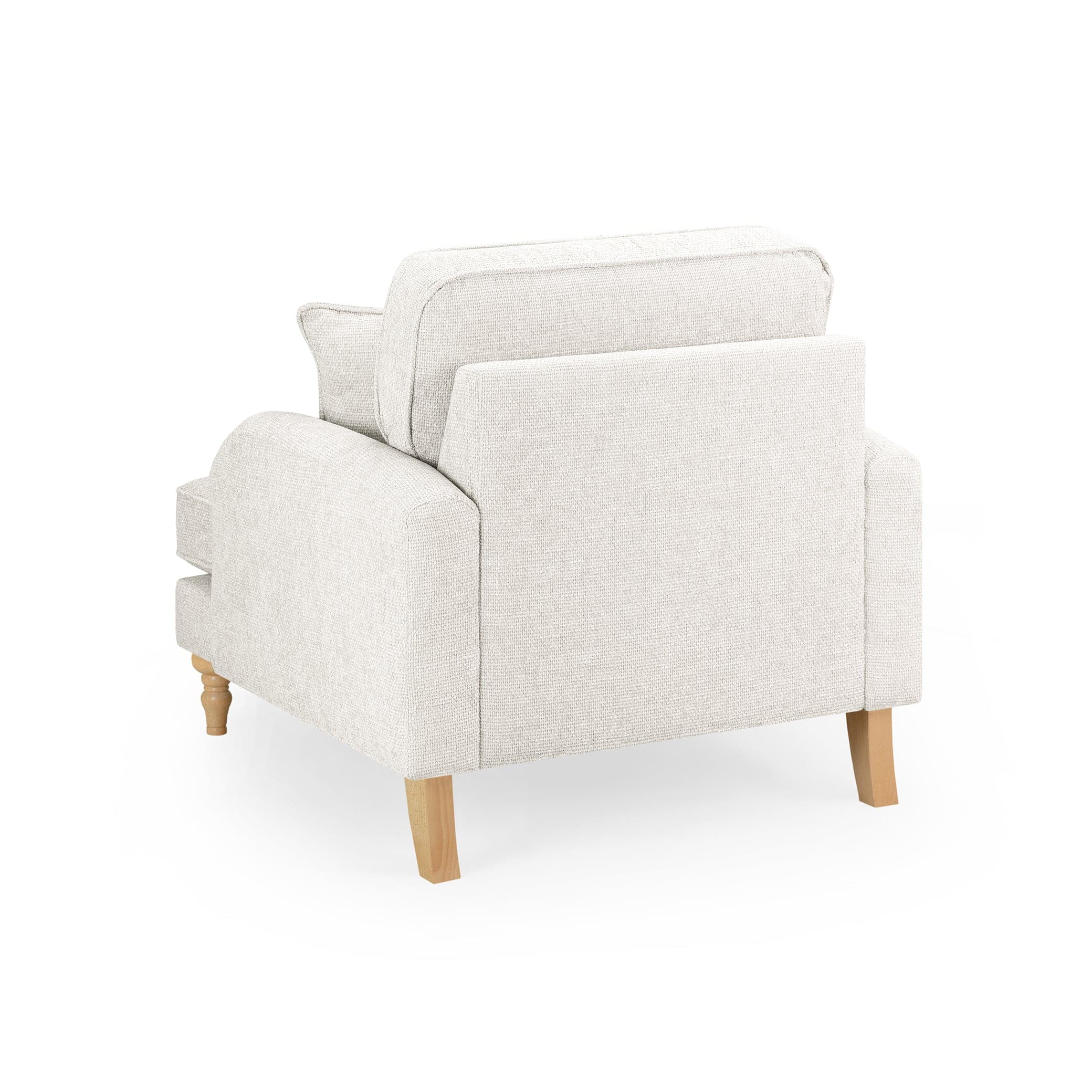 Banks Sofa Cream Armchair - back view (7027330940992)