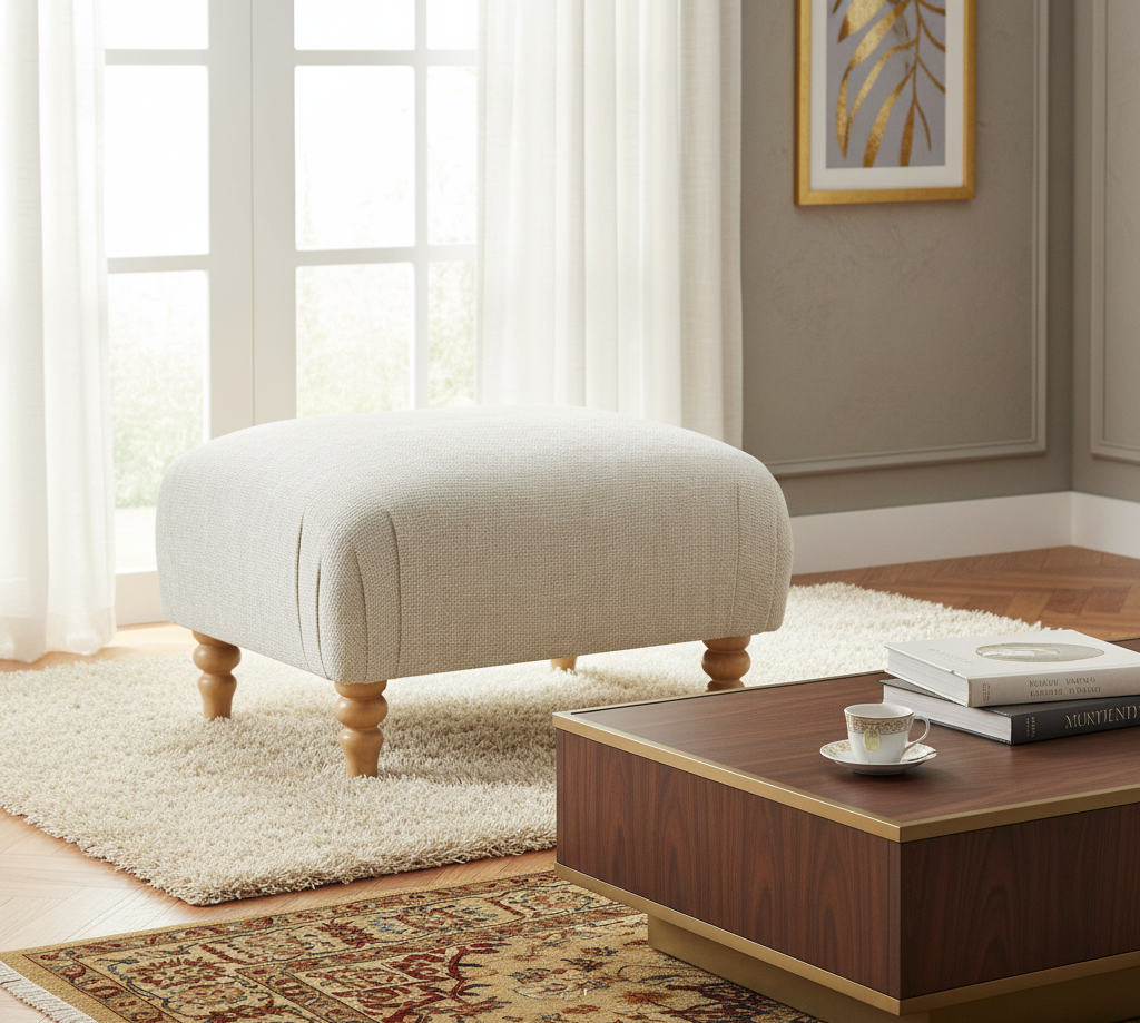 Banks Sofa Cream Footstool