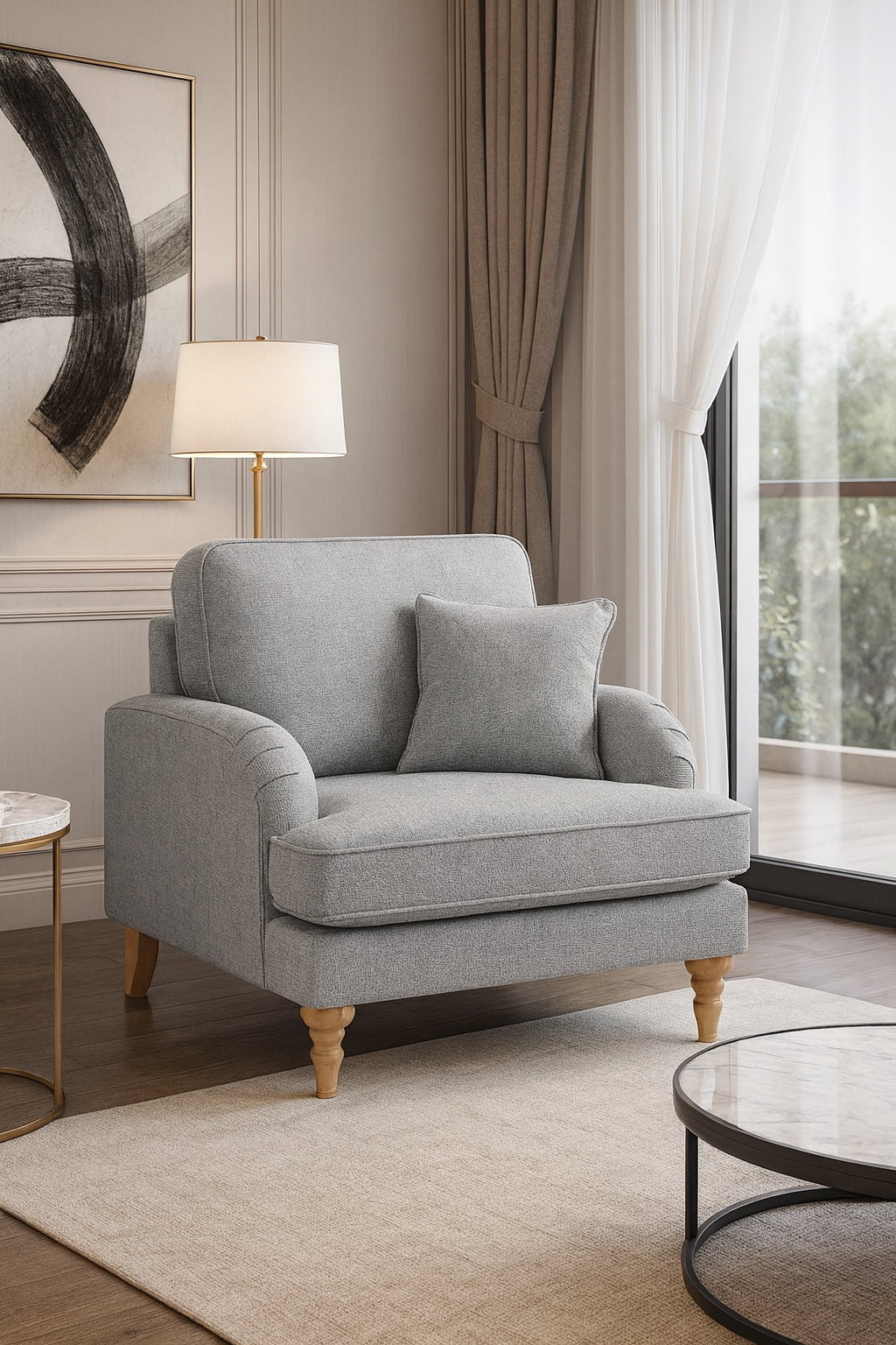 Banks Sofa Slate Armchair (7027335102528)