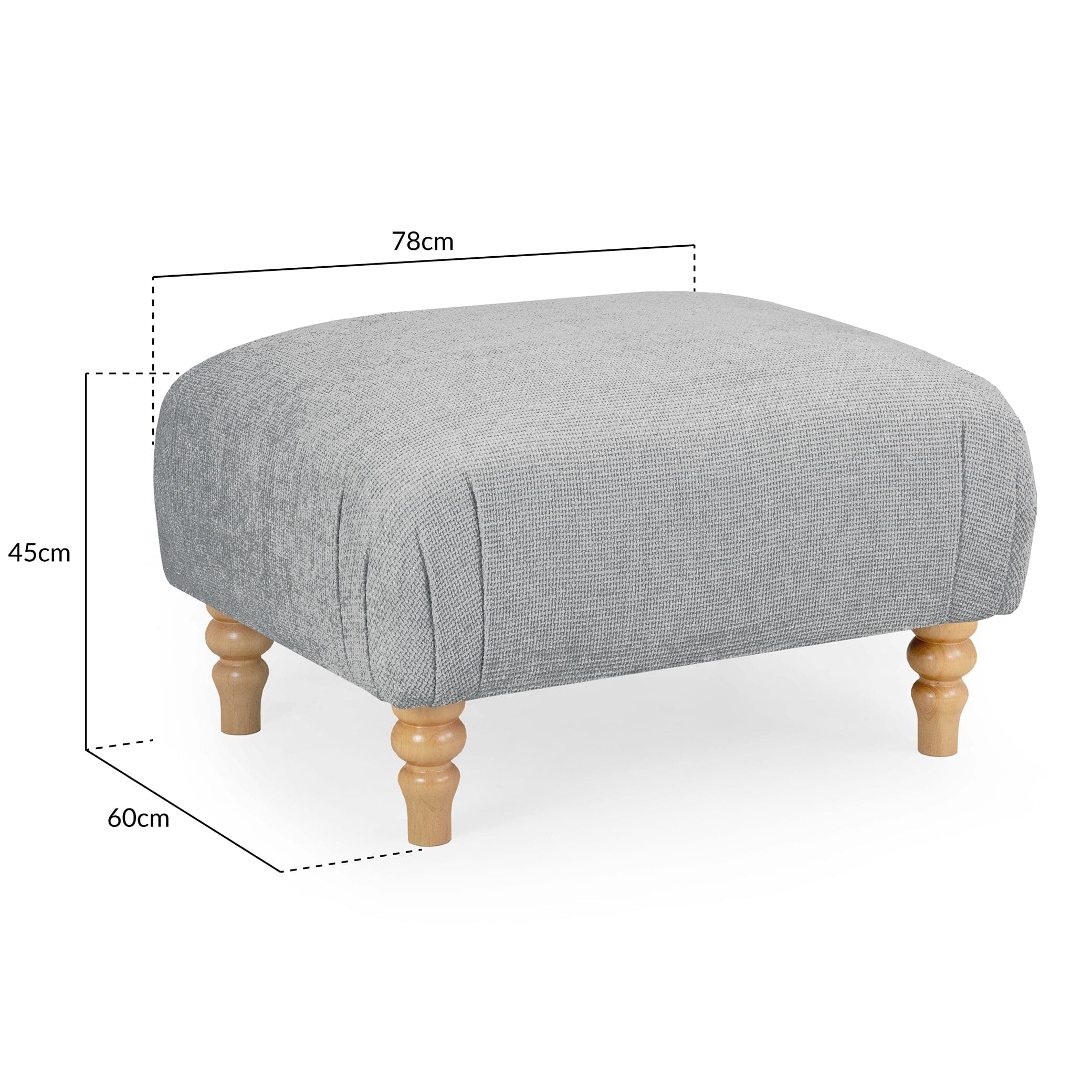 Banks Sofa Slate Footstool - measurement view (7027335856192)