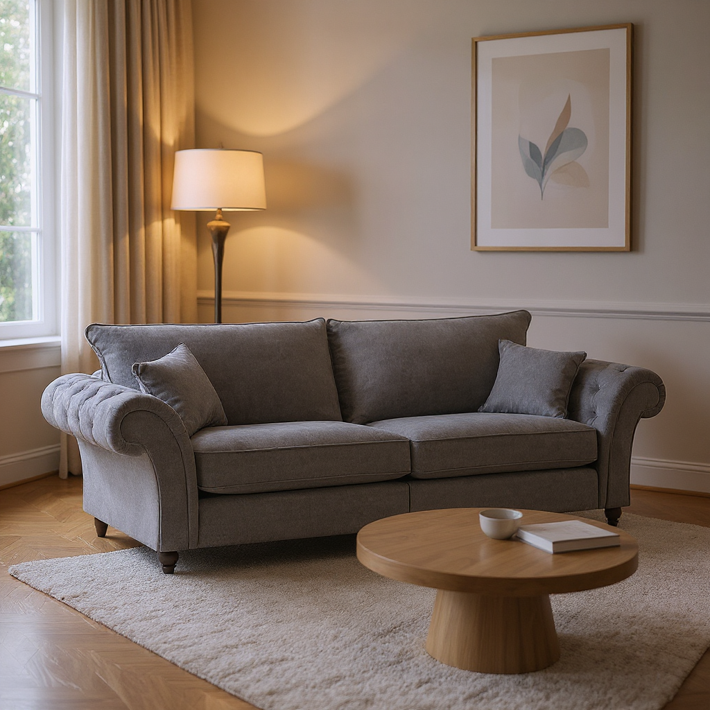 Berkshire Fullback Sofa Grey 4 Seater (7026905710656)