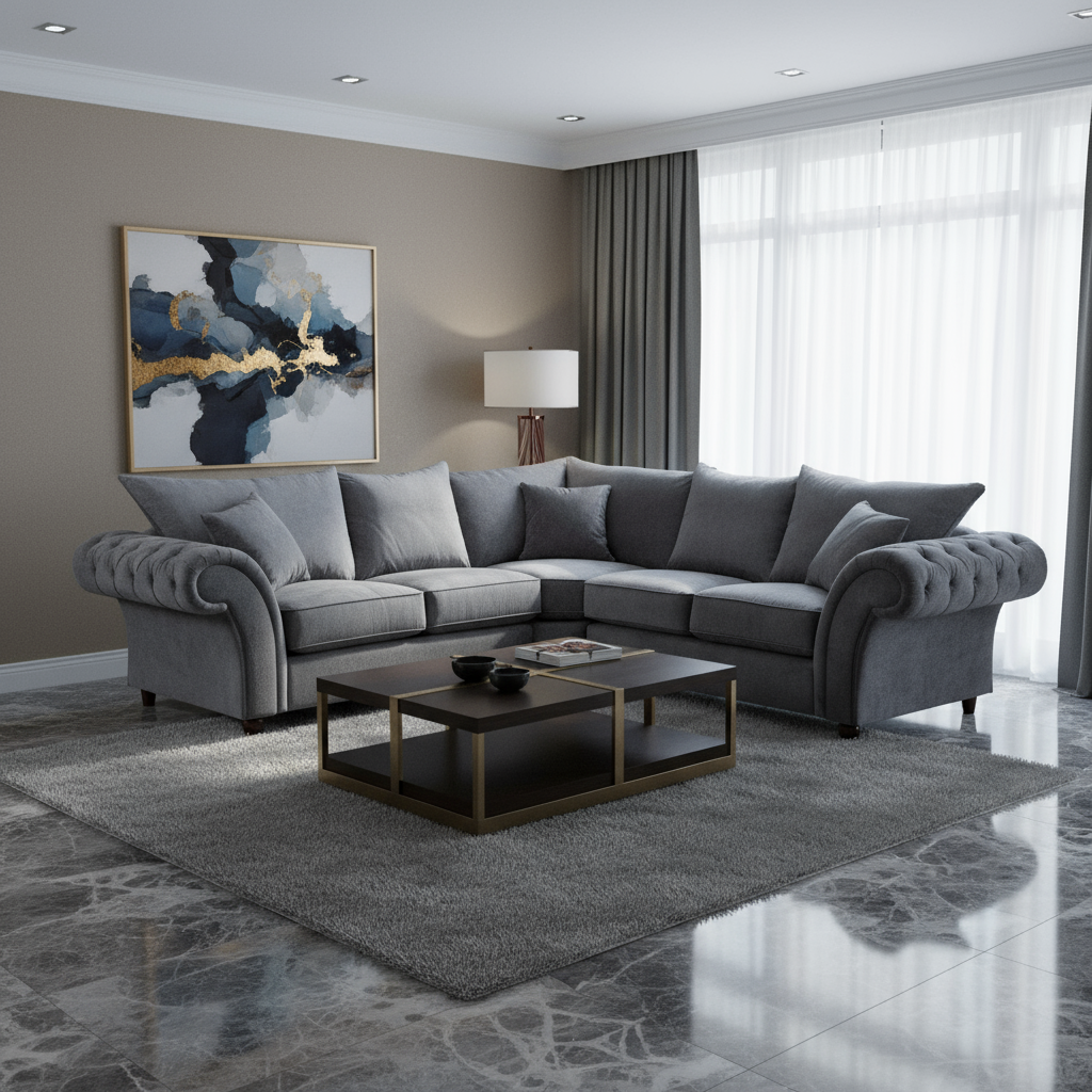 Berkshire Fullback Sofa Grey Large Corner (7026904891456)