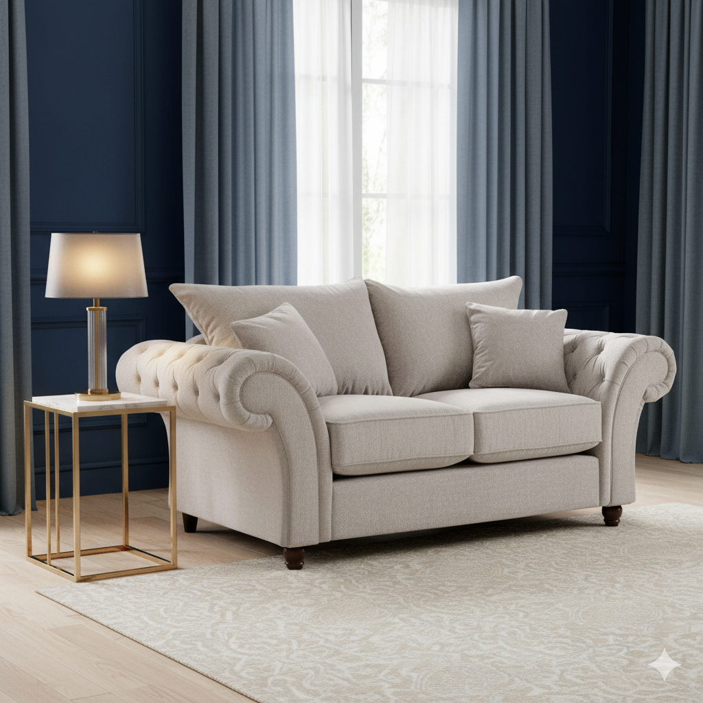 Berkshire Fullback Sofa Stone 2 Seater (7026910330944)