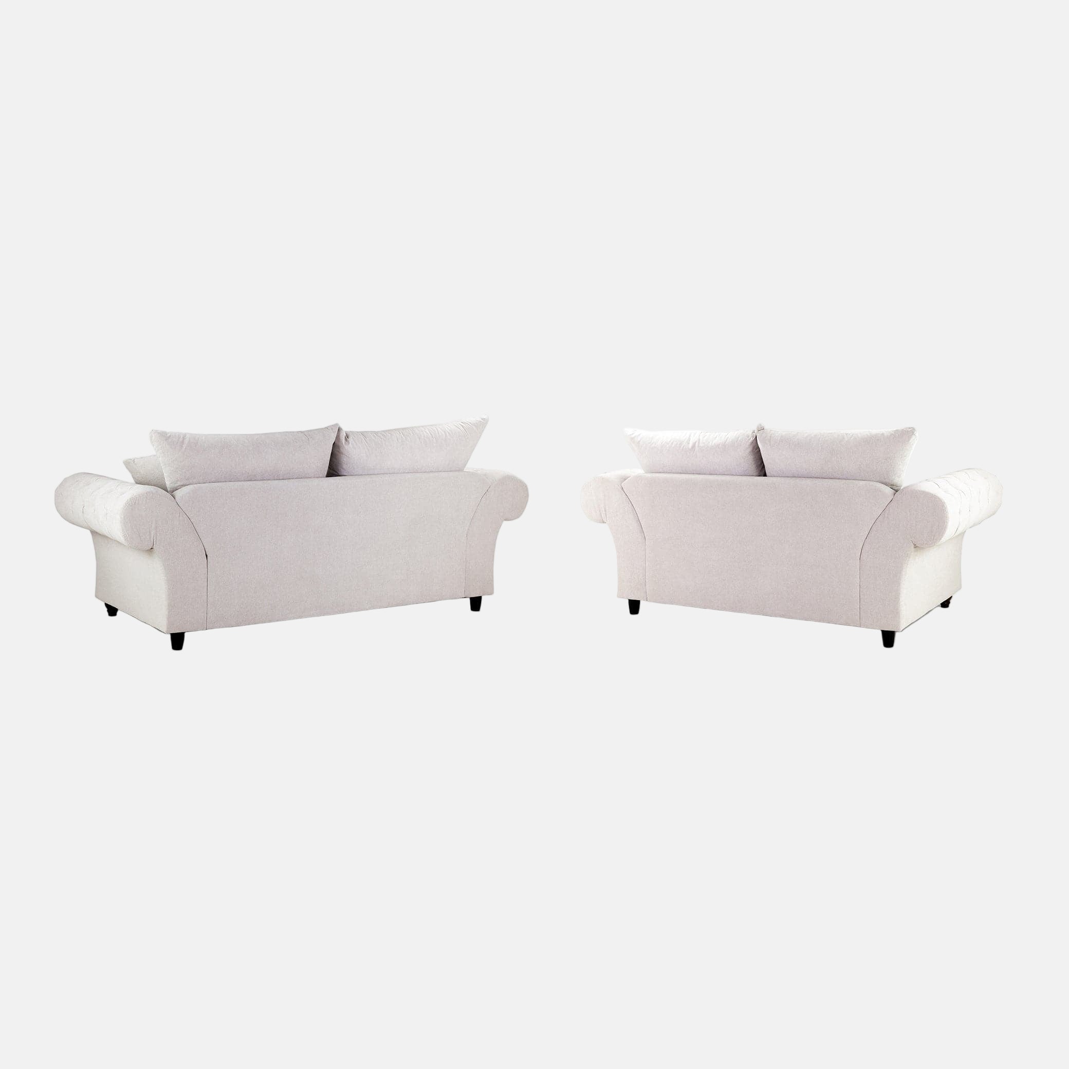 Berkshire Fullback Sofa Stone 3+2 Set - back view (7026910068800)