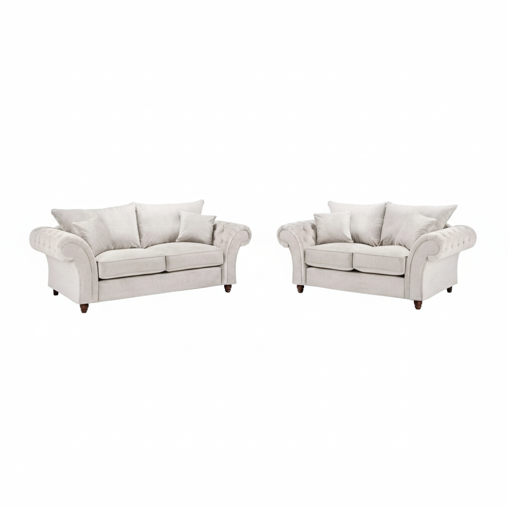 Berkshire Fullback Sofa Stone 3+2 Set
