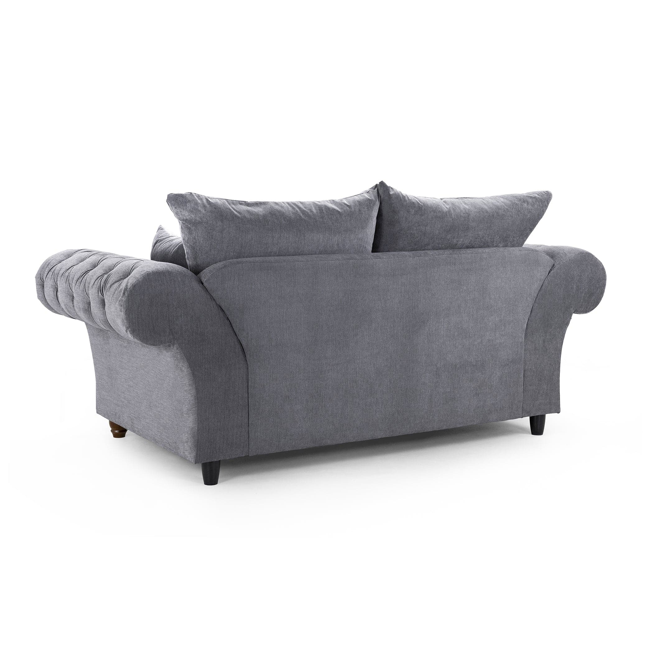 Berkshire Grey 2 Seater Sofa - back view (7026908528704)