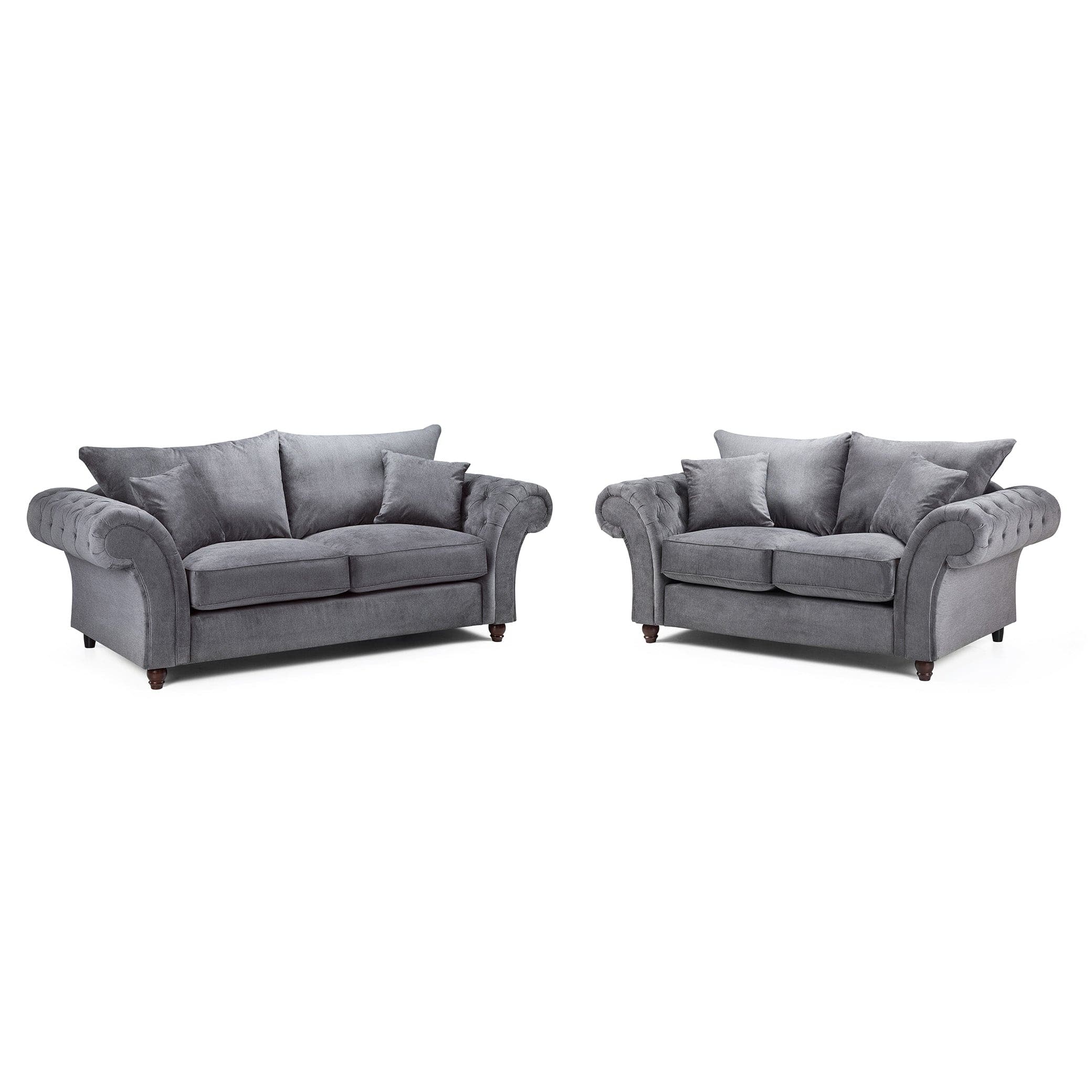 Berkshire Fullback Sofa Stone 3+2 Set - AMC Furniture