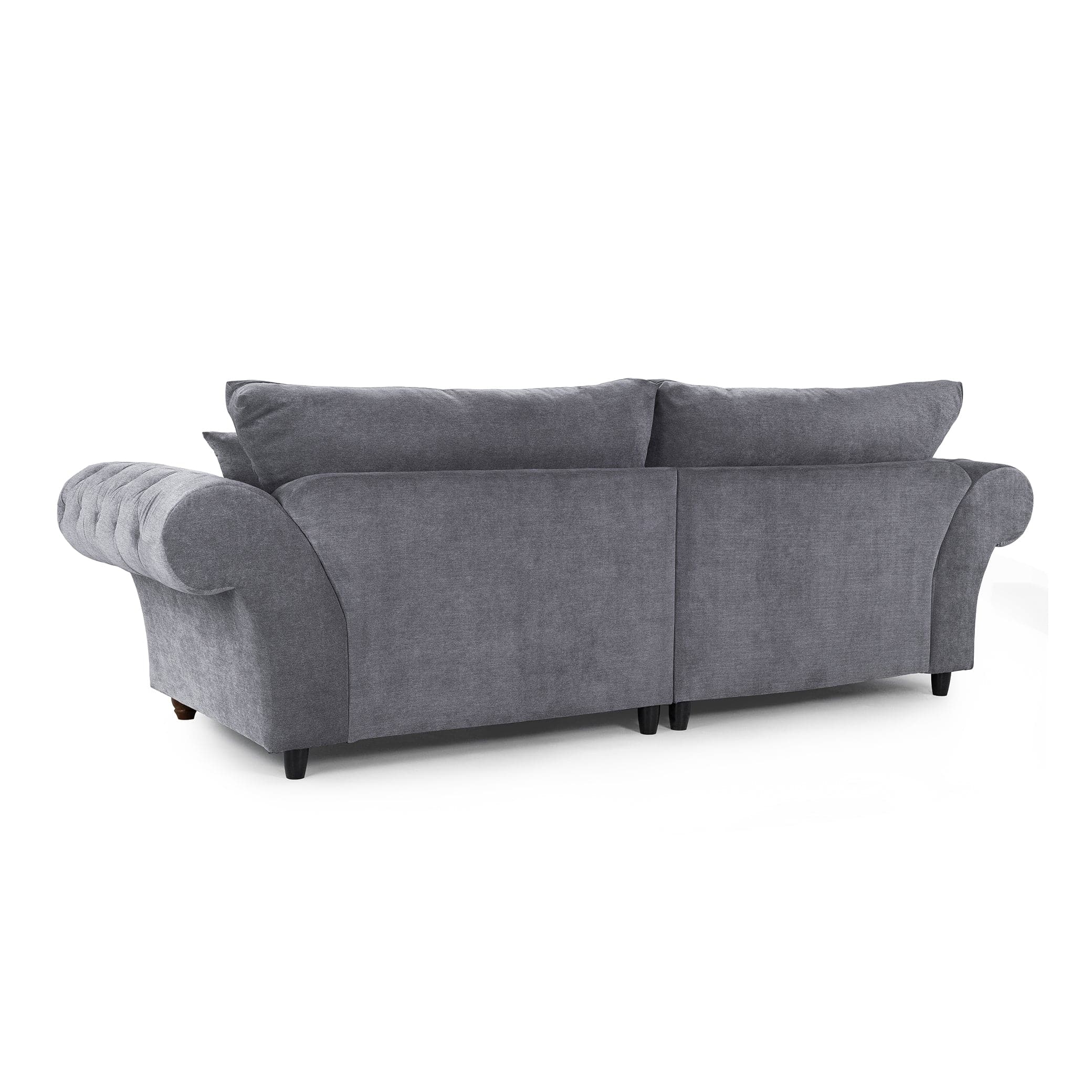 Berkshire Grey 4 Seater Sofa - back view (7026905710656)