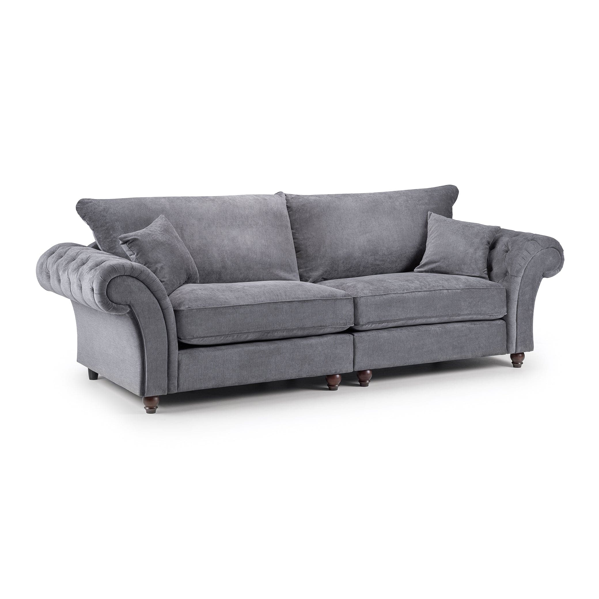 Berkshire Grey 4 Seater Sofa – full view (7026905710656)