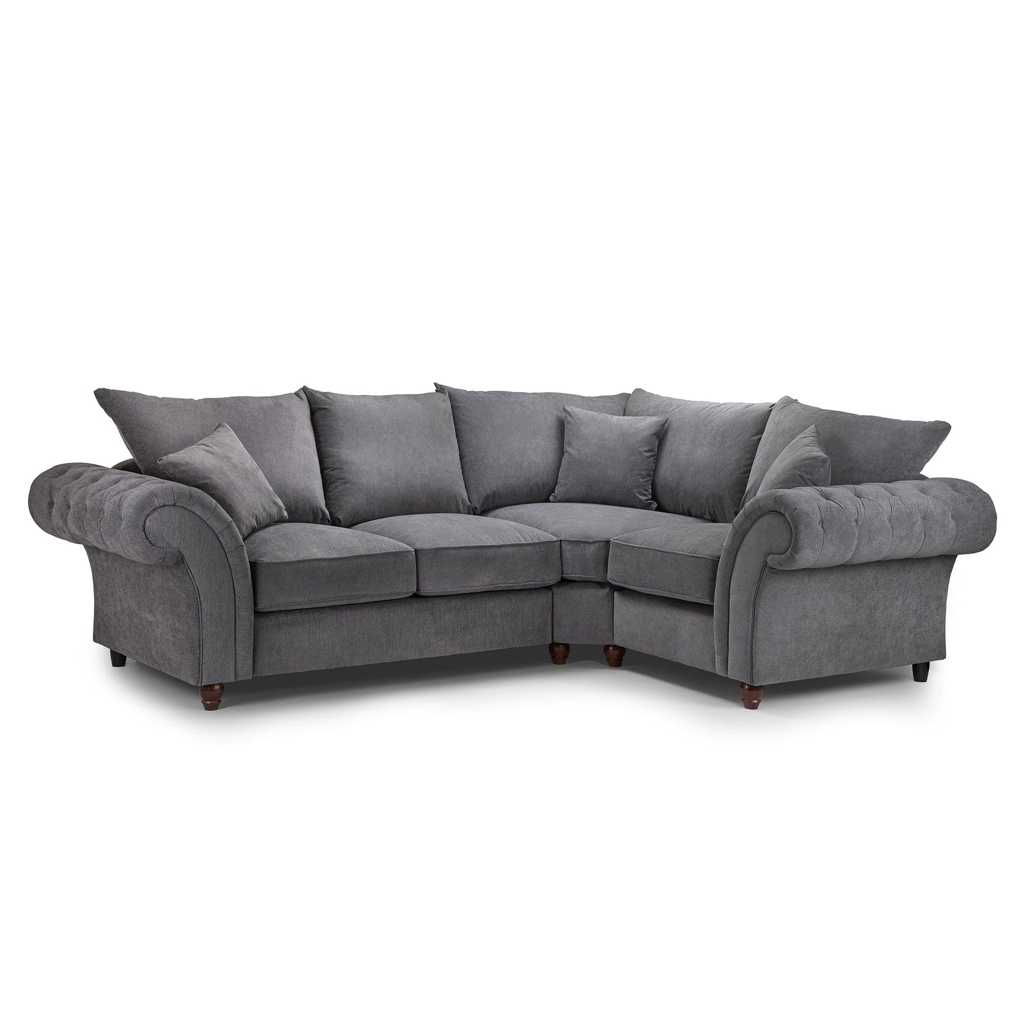 Berkshire Grey Right Hand Corner Sofa – front view (7026905514048)