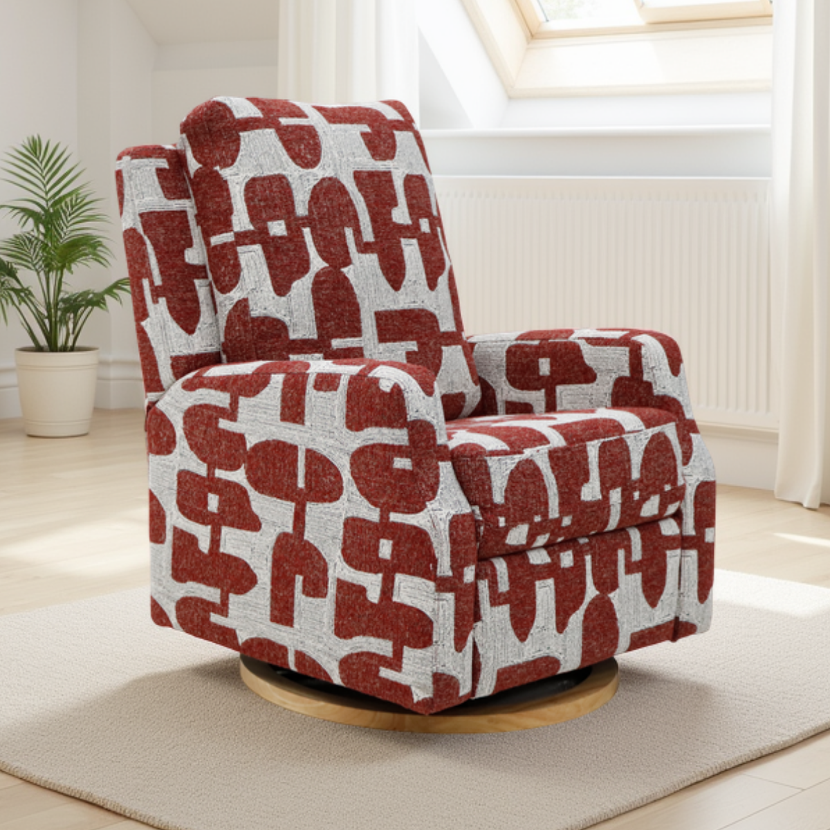 Bilbao Electric Reclining Chair Red - AMC Furniture