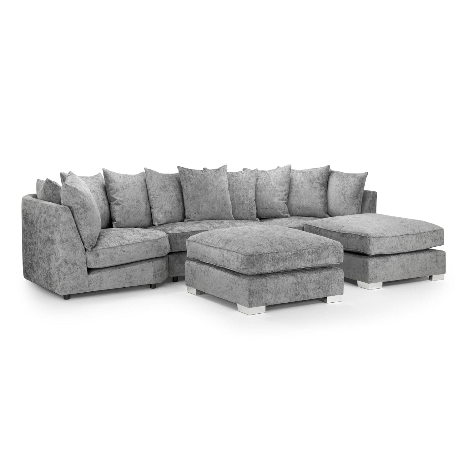 Bishop Scatterback Sofa Platinum U Shape Corner (7022876426304)