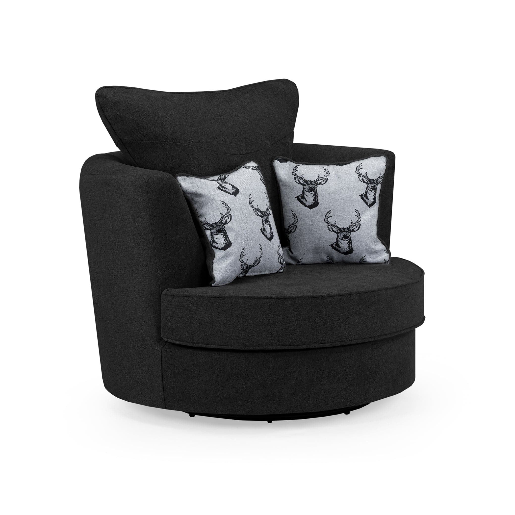 Verona Fullback Sofa Black Swivel Chair (7026788499520)