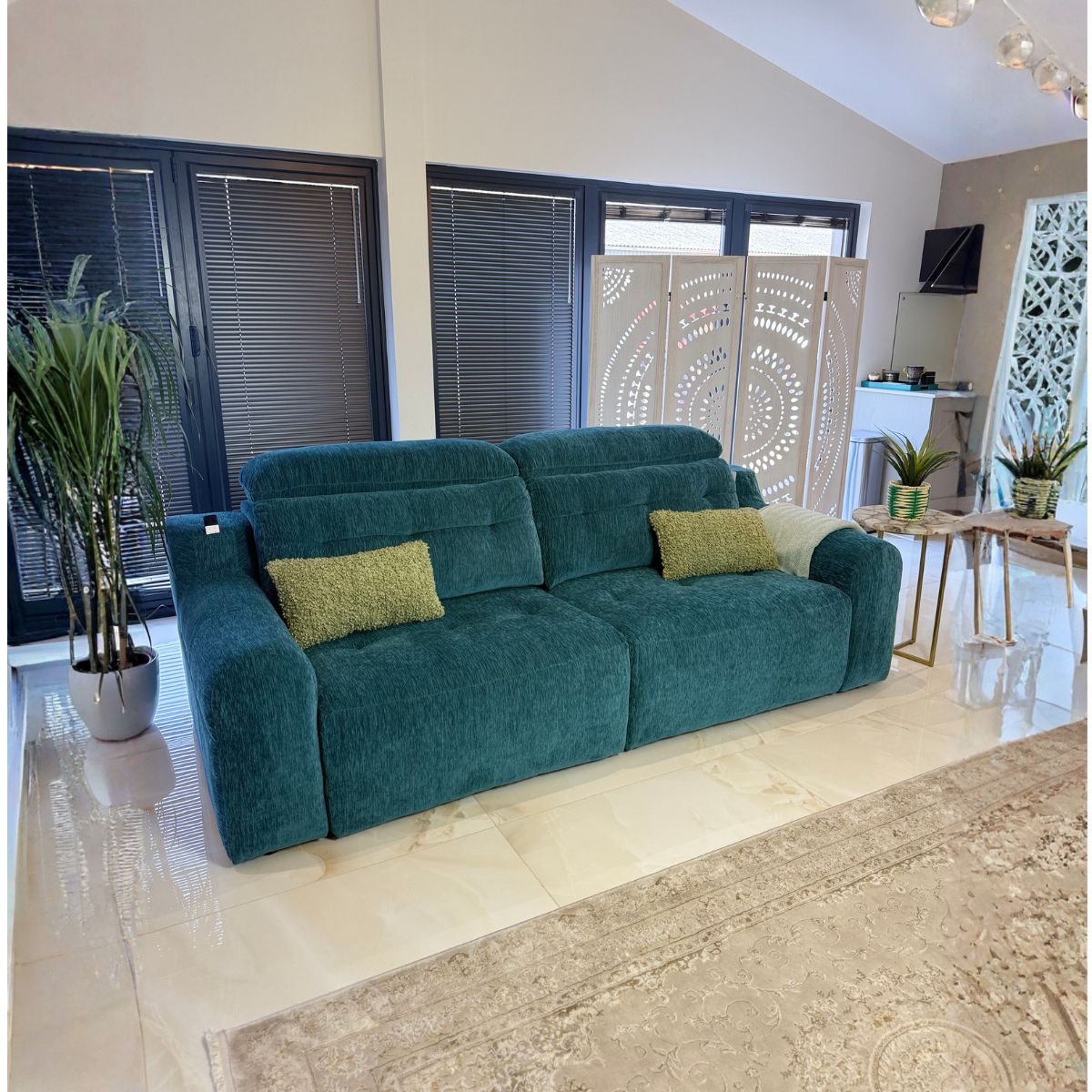 Bolt Electric 3 Seater Sofabed Teal Beehive