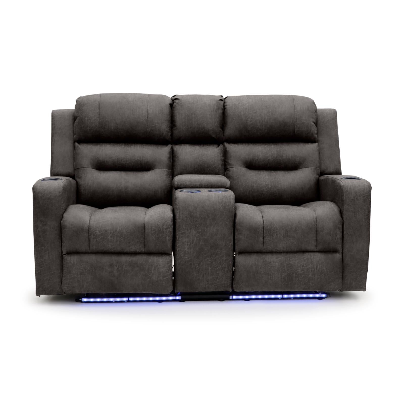 Leo Tech Recliner Sofa Brown 3+2 Set