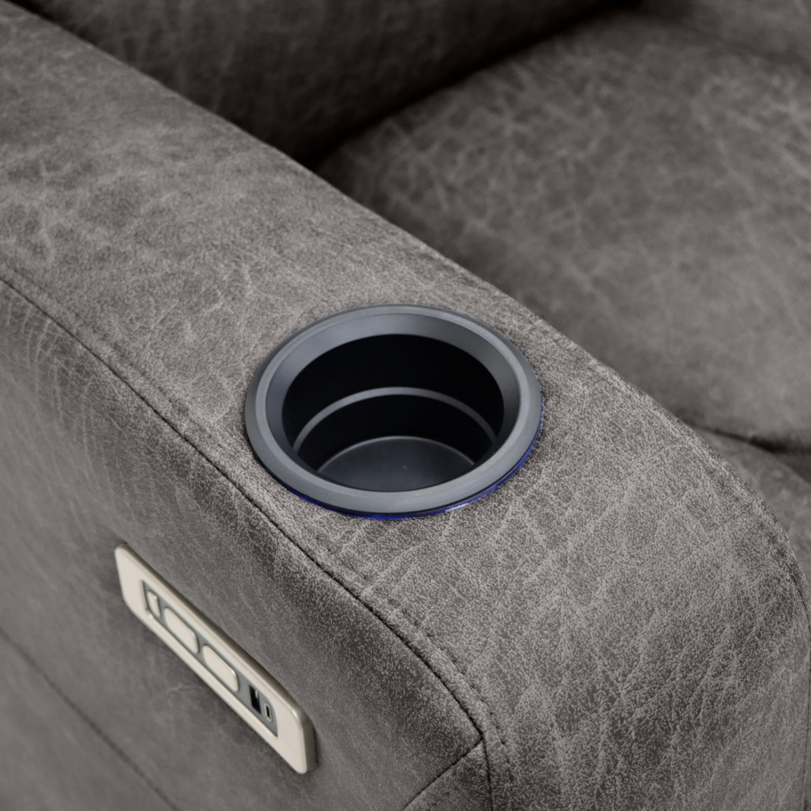 Leo Tech Recliner Sofa Brown 3+2 Set