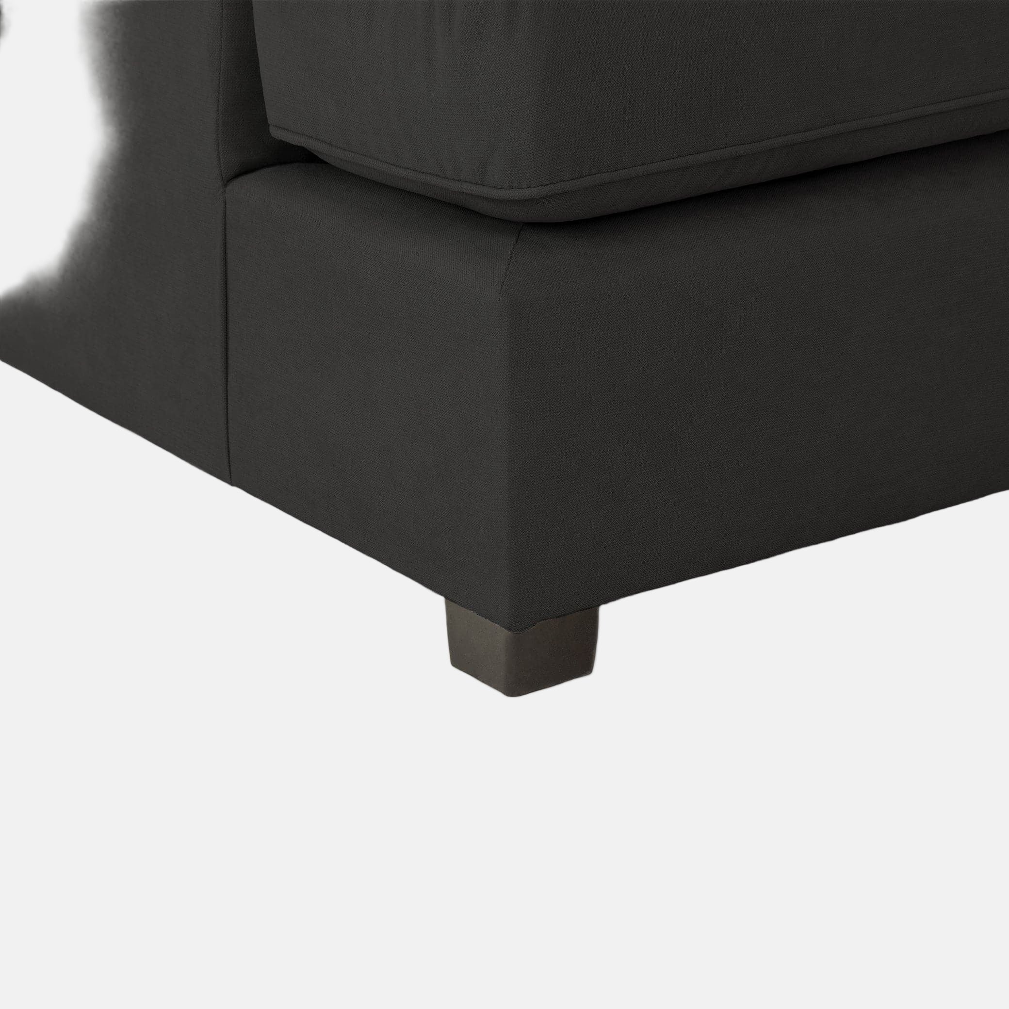 Camden U-Shape Corner Sofa with Footstool – BlackDesign Close-Up (7022917615680)