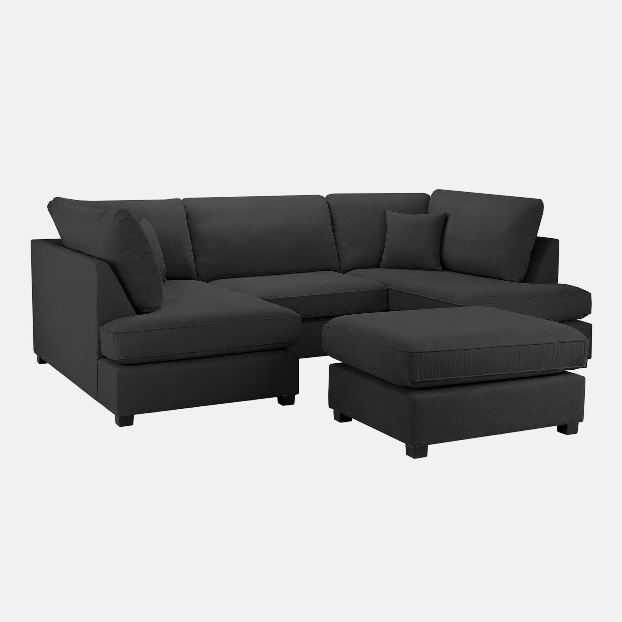 Camden U-Shape Corner Sofa with Footstool – Beige Boucle (7022932656192)