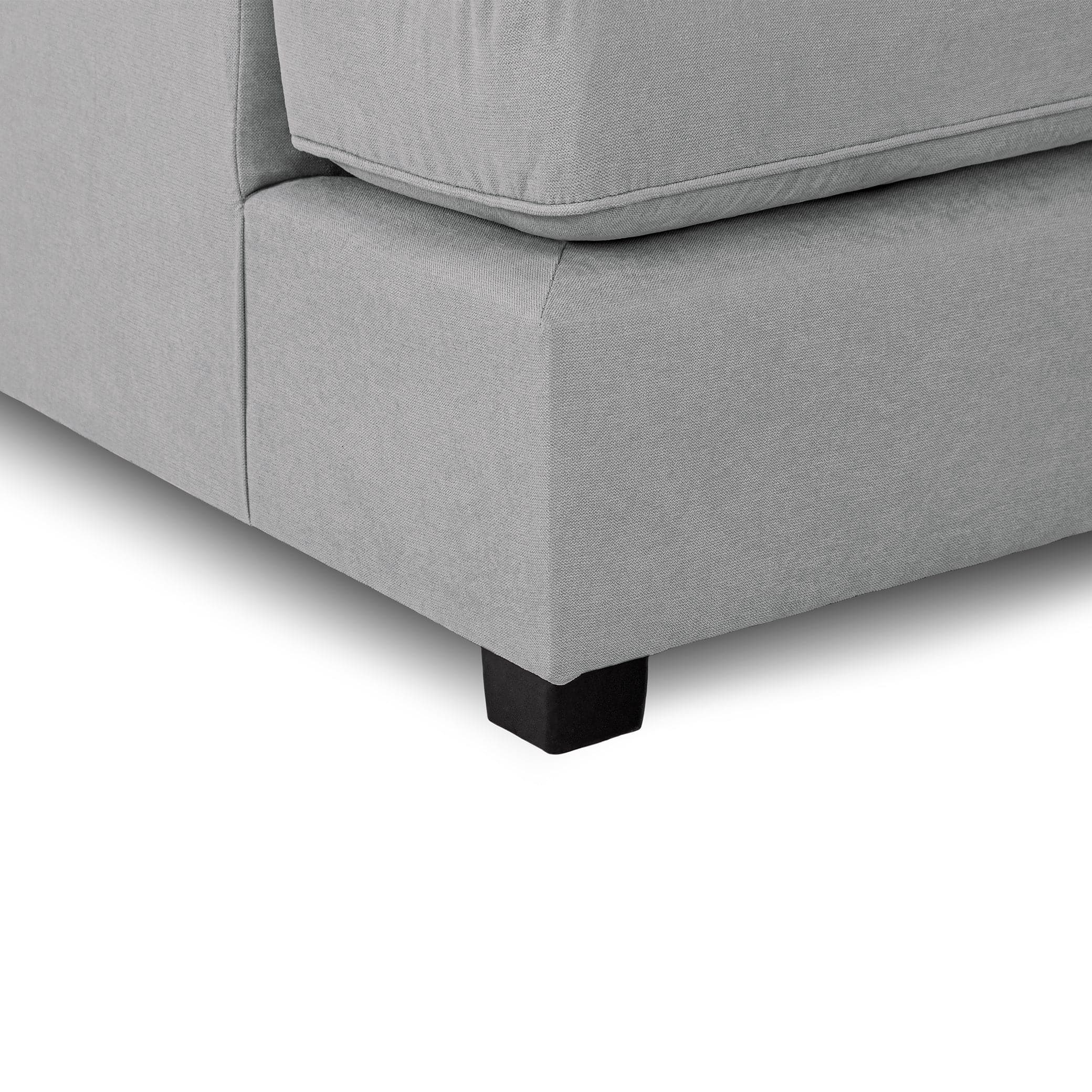Camden U-Shape Corner Sofa with Footstool – Grey Design Close-Up (7022914764864)