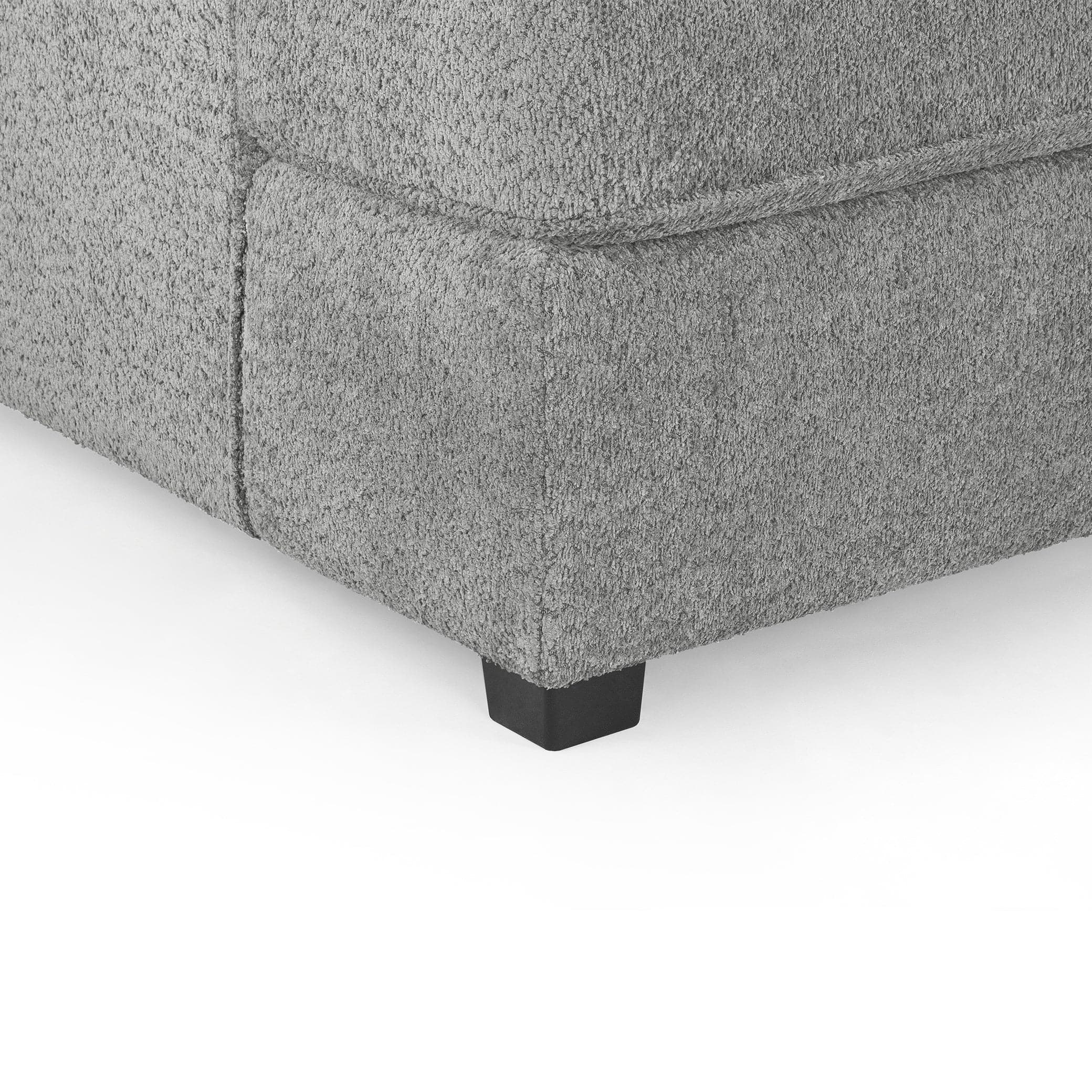 Camden U Shape Corner Sofa with Footstool - Grey Boucle - bottom view (7022930985024)