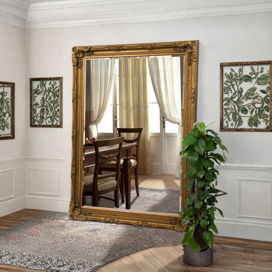 Carved Louis Gold Extra Large Wall Mirror 208 x 148CM (15010562212218)