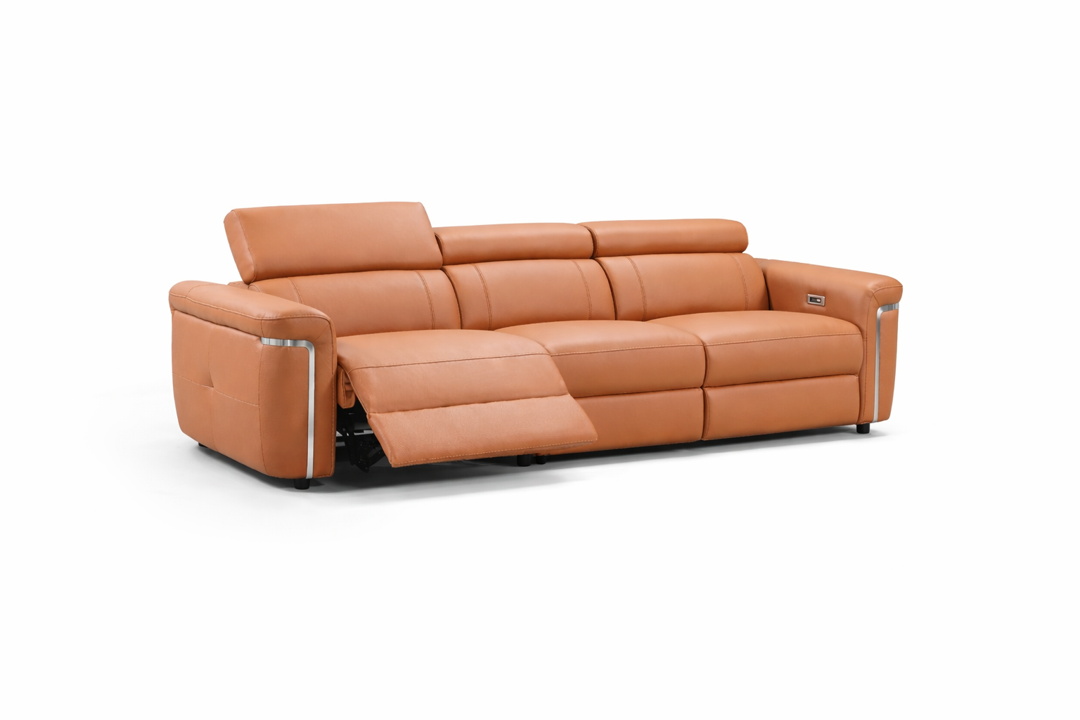 Summer Electric Reclining 3 Seater Sofa in Tan - AMC Furniture