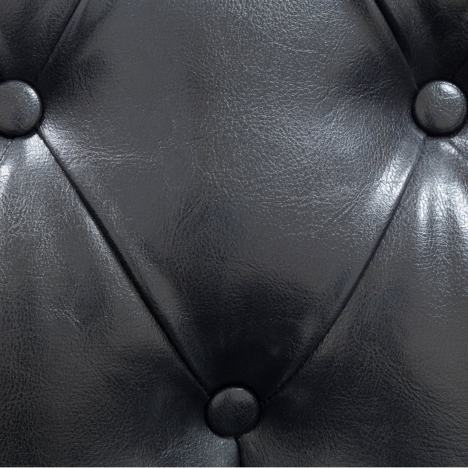Chesterfield Sofa Black 2 Seater - close-up fabric view (7023098527808)