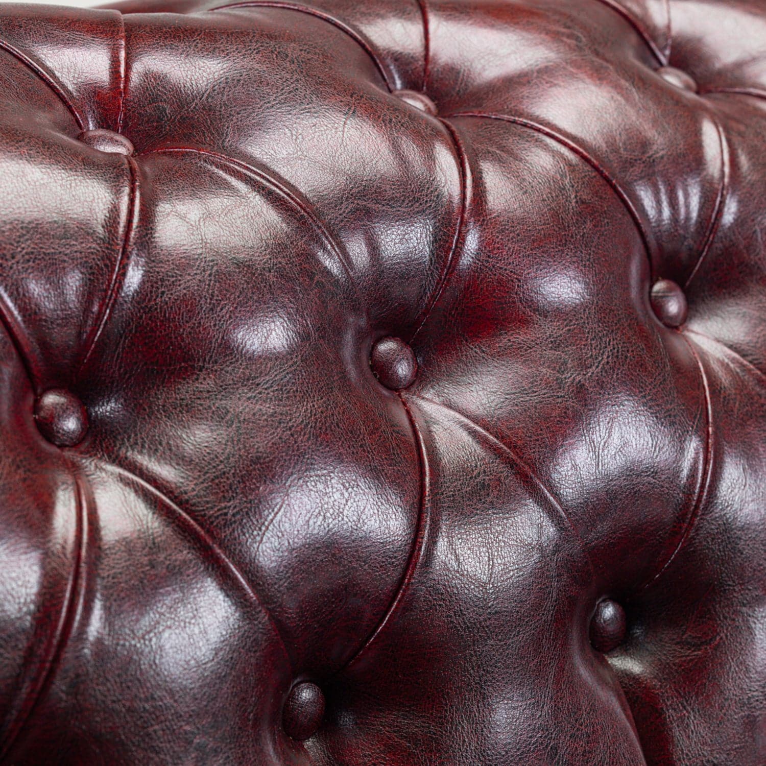 Chesterfield Sofa Oxblood Red 3+2 Set - close up button view (7023090106432)