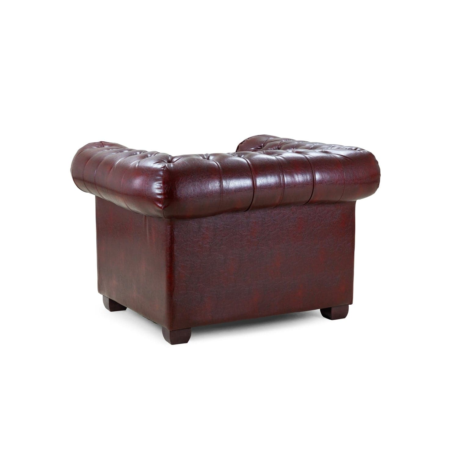 Chesterfield Sofa Oxblood Red Armchair - back view (7023095218240)