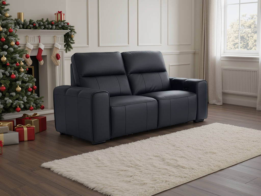 Como Leather 3+2 Seater Electric Reclining Sofa Set- view 2