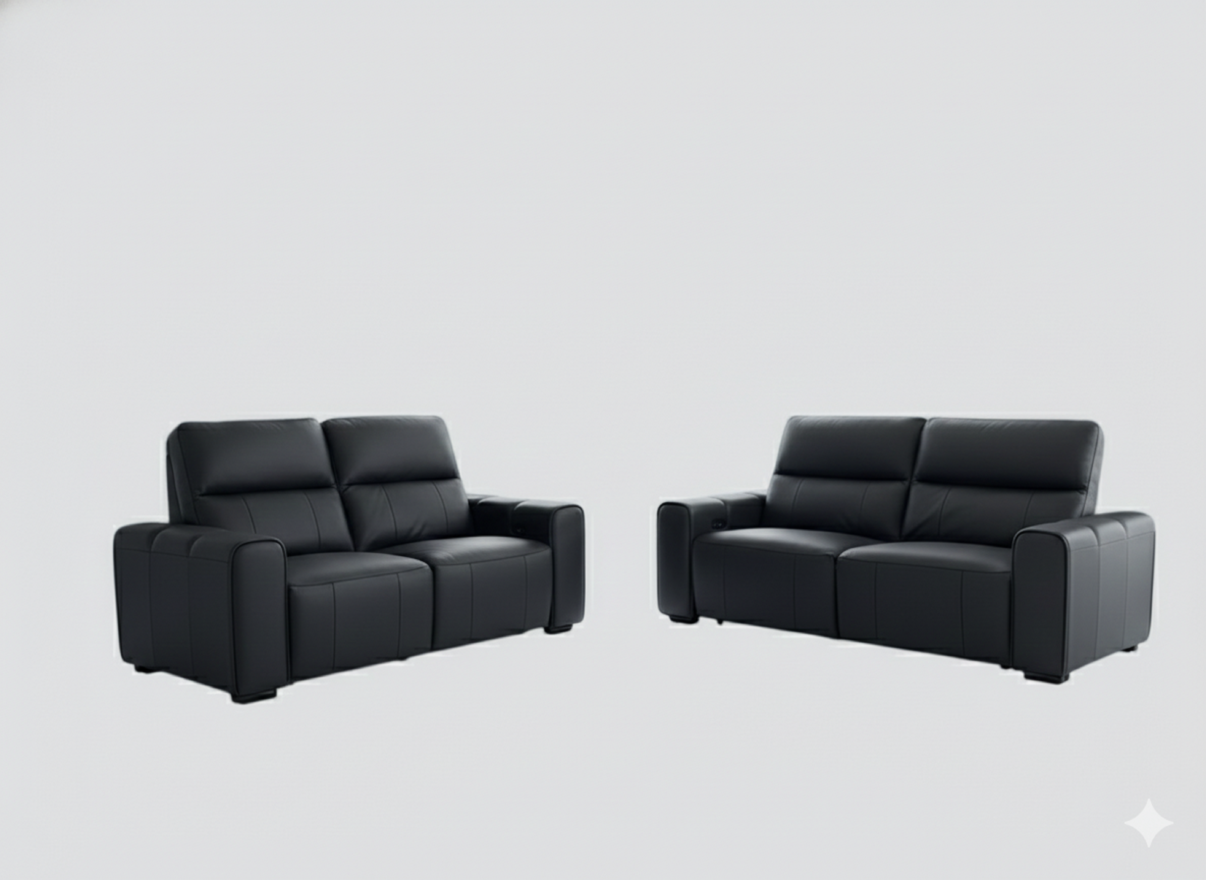 Como Leather 3+2 Seater Electric Reclining Sofa Set