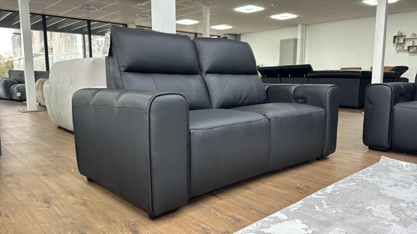 Como Leather 3+2 Seater Electric Reclining Sofa Set - view 1